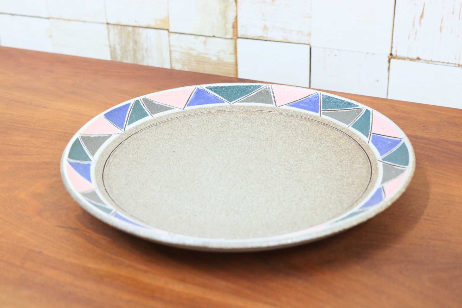 GMJO99A◯市野悟窯 市野哲次 丹波焼 リム皿 陶器 現代陶芸 丹波篠山 作家物