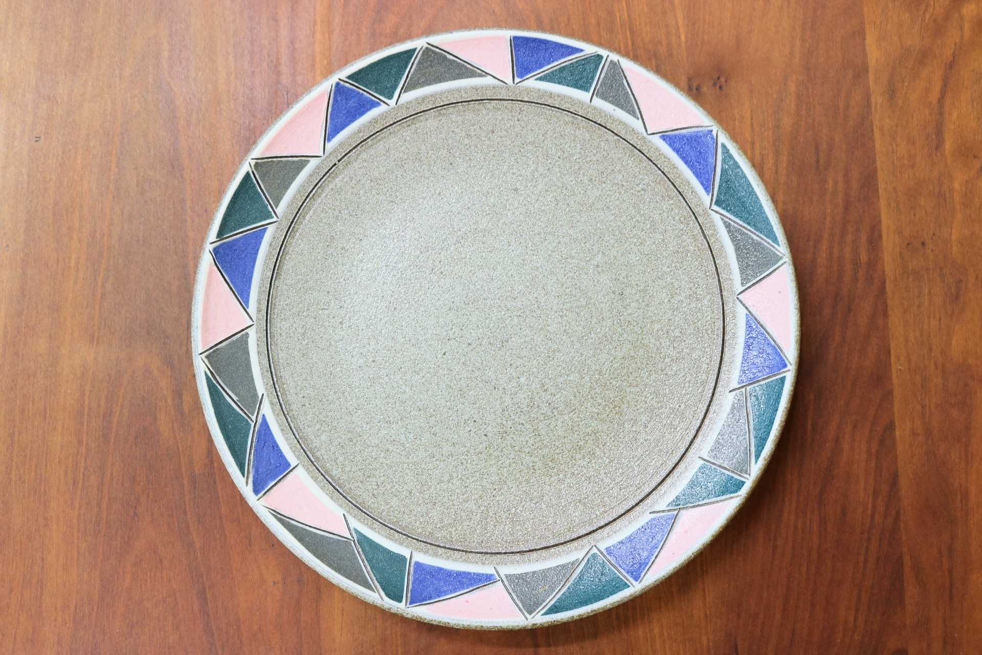 GMJO99A◯市野悟窯 市野哲次 丹波焼 リム皿 陶器 現代陶芸 丹波篠山 作家物