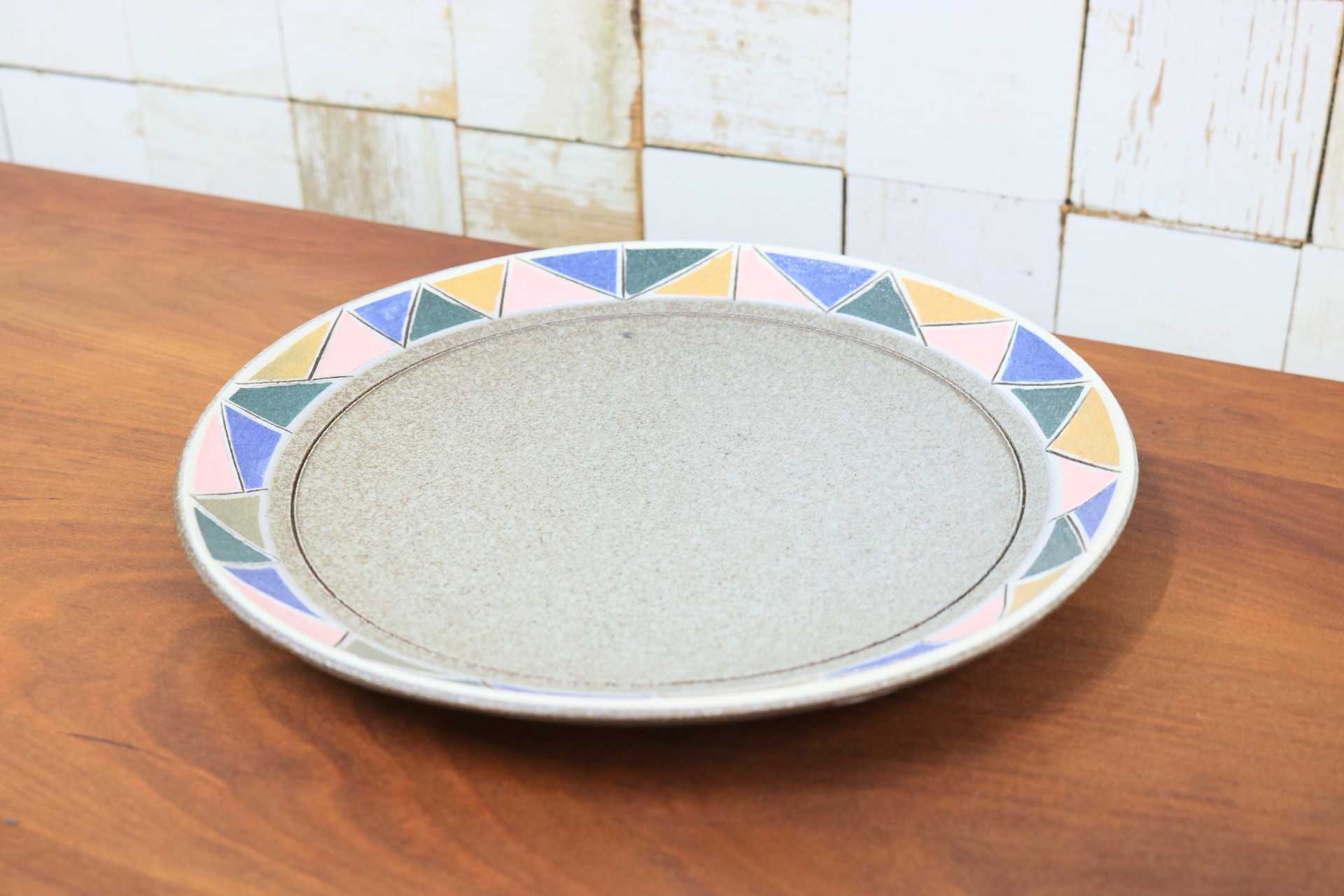 GMJO99B◯市野悟窯 市野哲次 丹波焼 リム皿 陶器 現代陶芸 丹波篠山 作家物