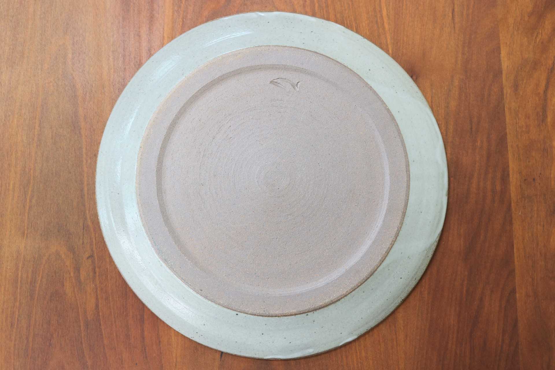 GMJO99B◯市野悟窯 市野哲次 丹波焼 リム皿 陶器 現代陶芸 丹波篠山 作家物