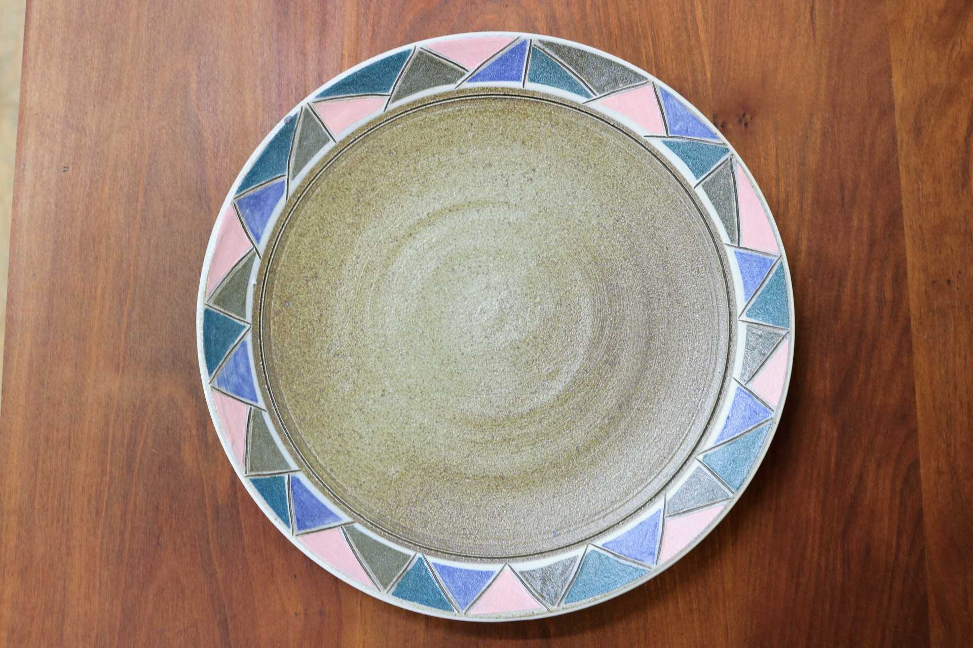 GMJO99C◯市野悟窯 市野哲次 丹波焼 リム皿 陶器 現代陶芸 丹波篠山 作家物