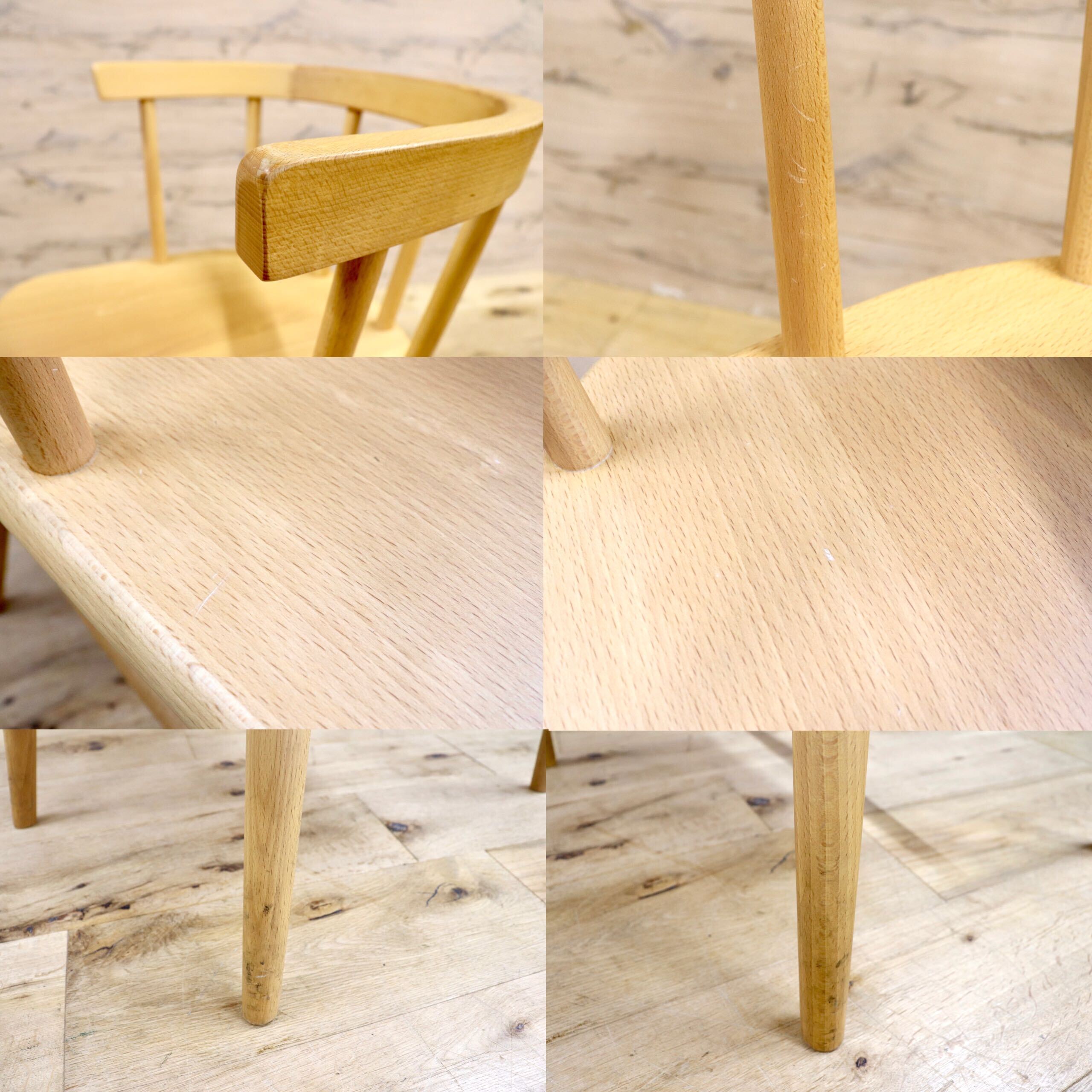 GMIH263D○KINOSHITA / キノシタ calore ダイニングチェア 2脚セット セミアームチェア 椅子 シンプル ナチュラル 木製家具 北欧スタイル