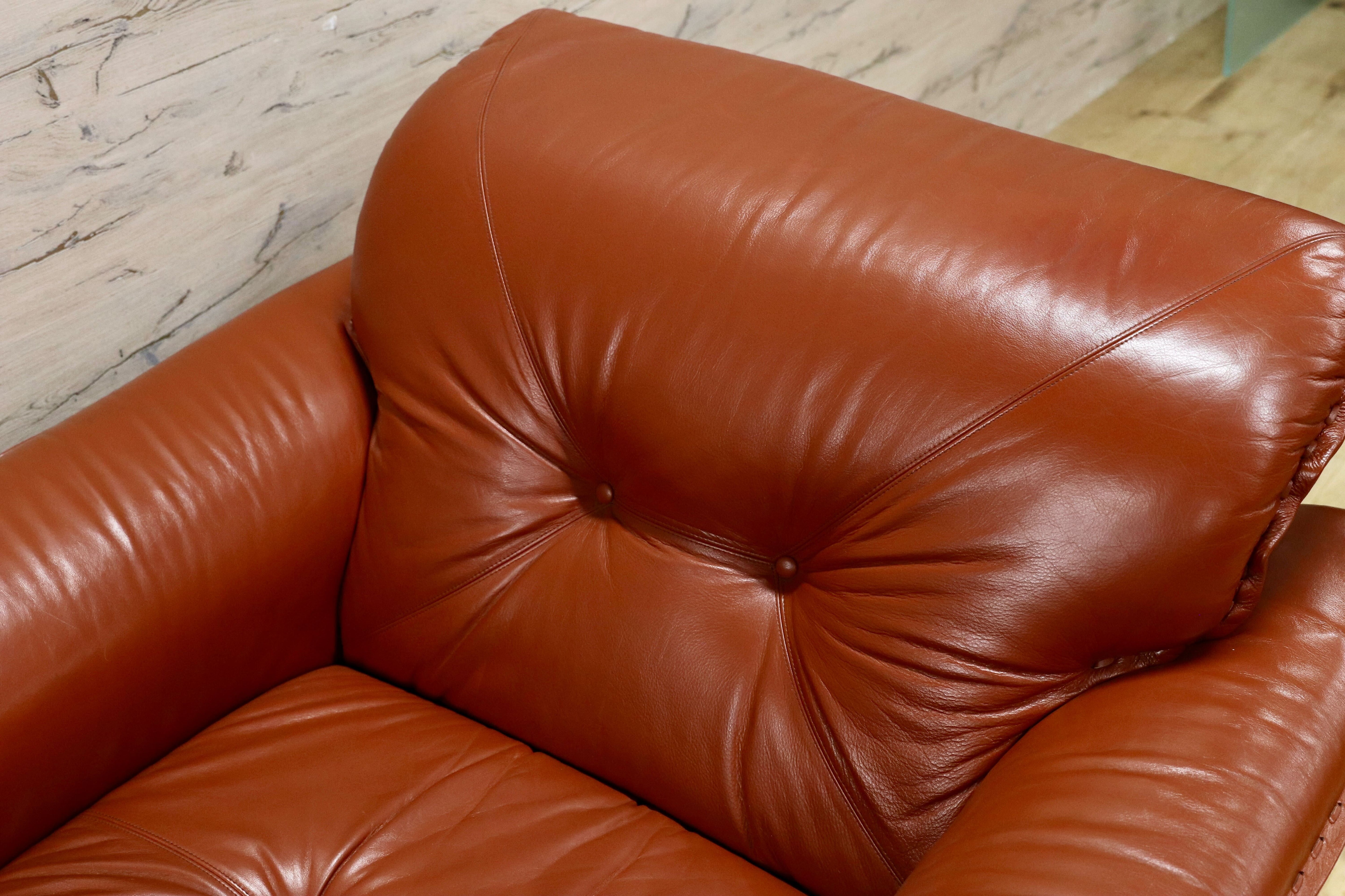 GMJS14A○冨士ファニチア / FUJI FURNITURE ラウンジチェア オットマン 本革 日本製 ヴィンテージ ラウンジソファ ジャパニーズモダン 稀少