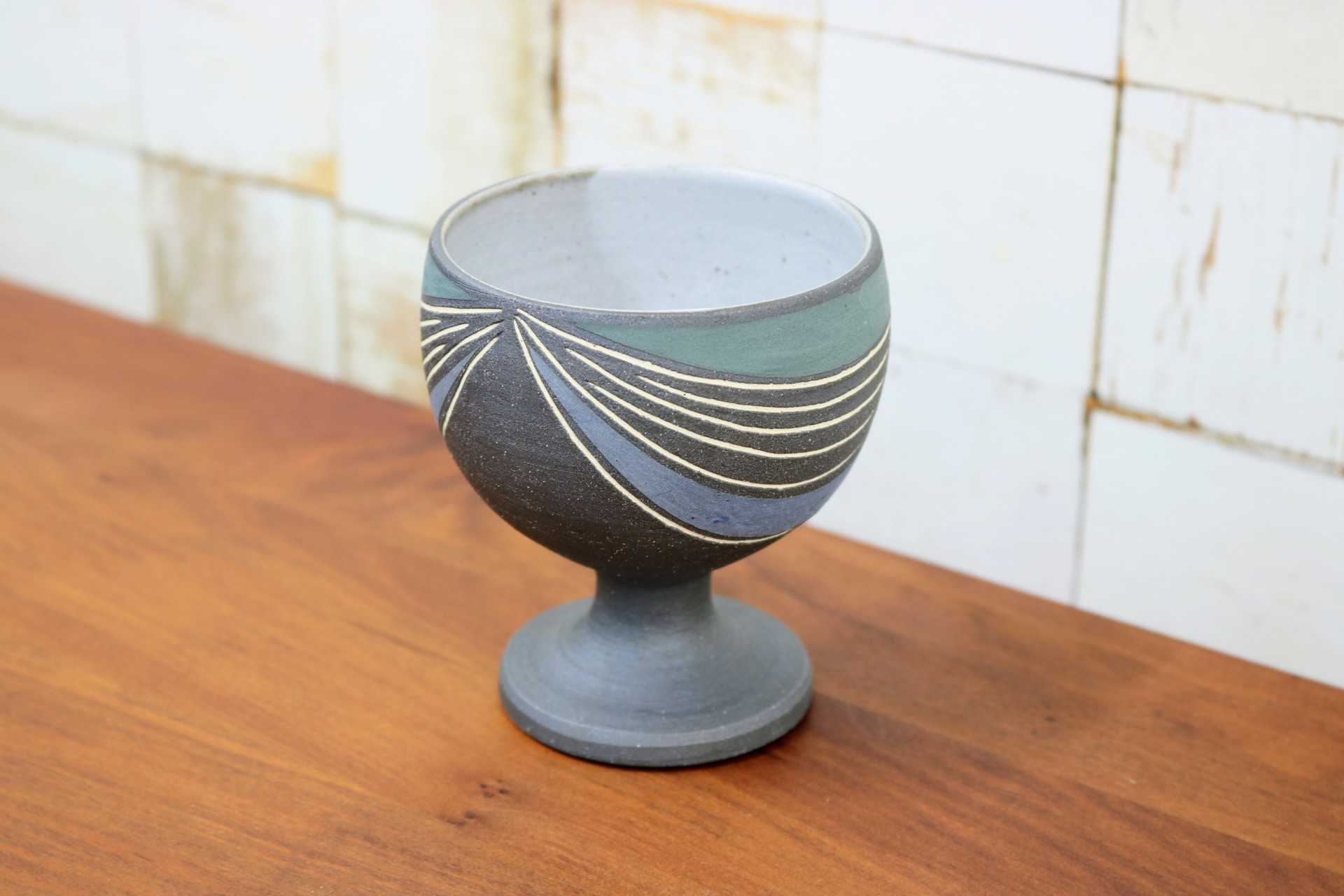 GMJO96B◯市野悟窯 市野哲次 丹波焼 ワインカップ 陶器 現代陶芸 丹波篠山 作家物