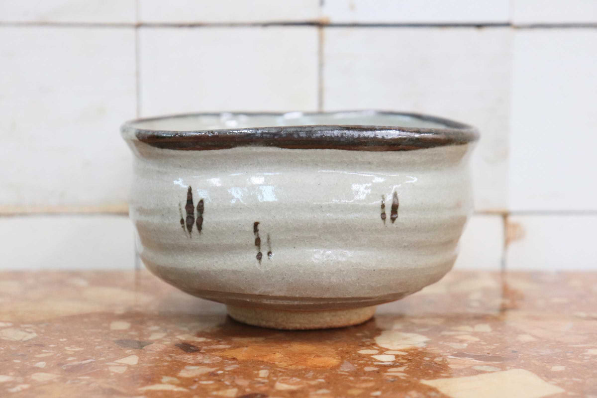 GMJK371BJ〇紀州焼 葵窯 二代 寒川栖豊 苗茶碗 茶碗 茶道具 茶器 抹茶碗 陶器