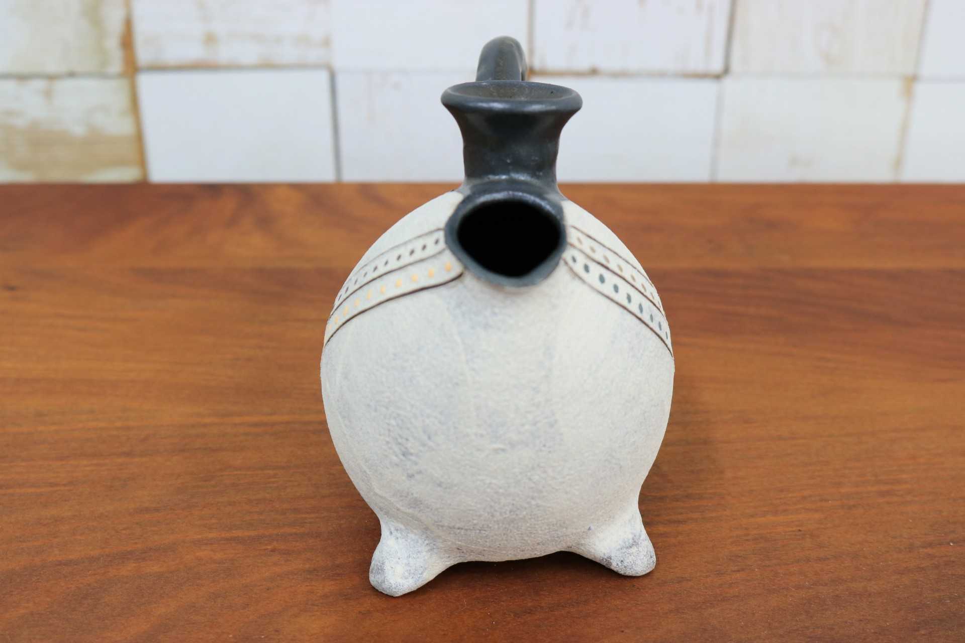 GMJO91A◯市野悟窯 市野哲次 丹波焼 酒器 足付き 陶器 現代陶芸 丹波篠山 作家物