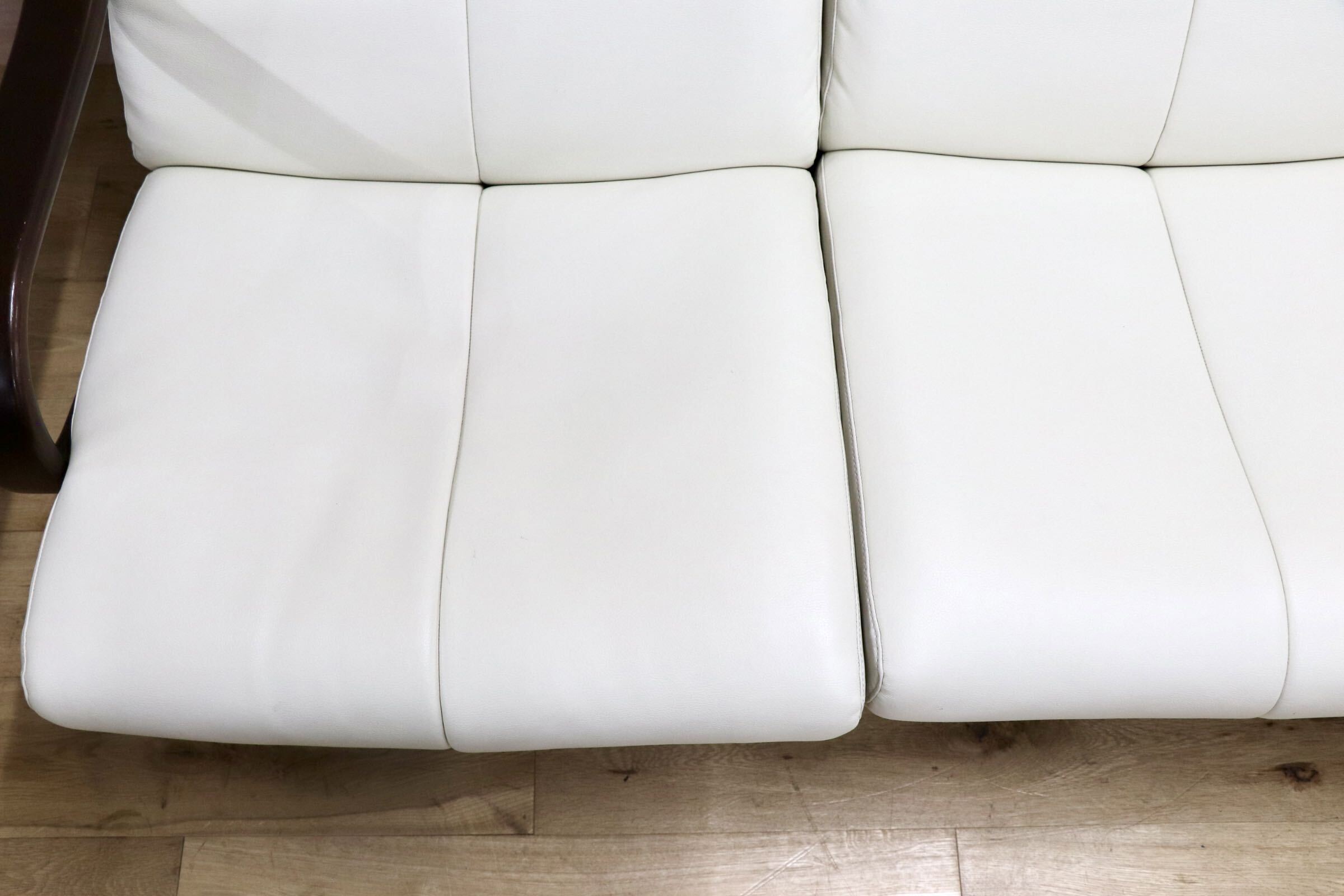 GMJK328B○冨士ファニチア / FUJI FURNITURE Agio アージオ セパレート 3人掛けソファ トリプルソファ ホワイト PUレザー 国産家具