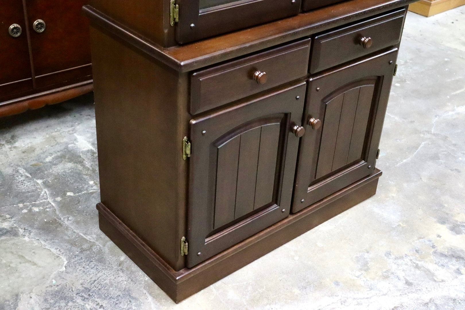 GMJS138○karimoku / カリモク ER3150 食器棚 カップボード 飾り棚 キャビネット カントリー 国産家具 レトロ 希少 美品