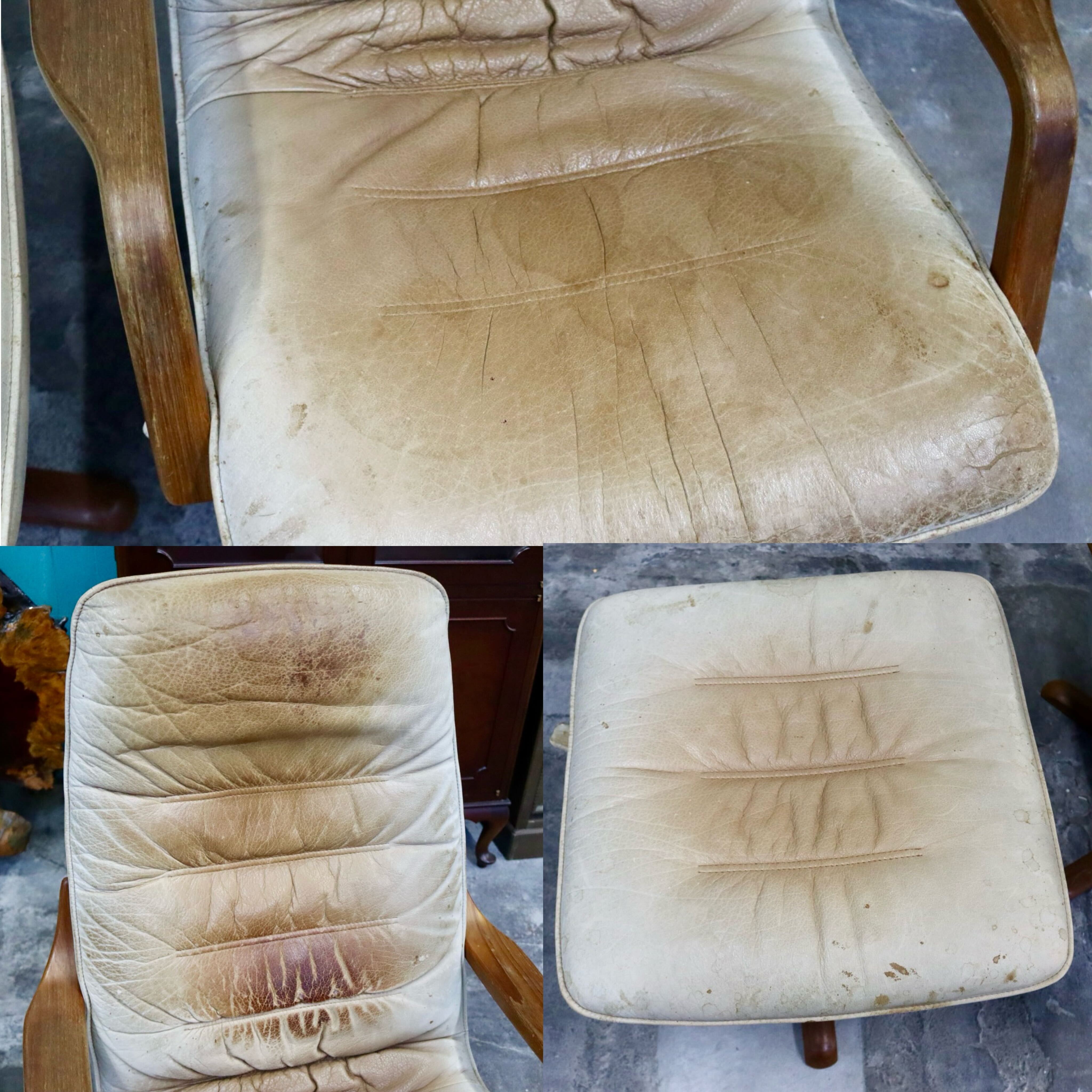 GMIK698○BERG Furniture / ベルグファニチャー 1人掛けソファ ラウンジチェア 回転式 オットマン 本革 ミッドセンチュリー デンマーク