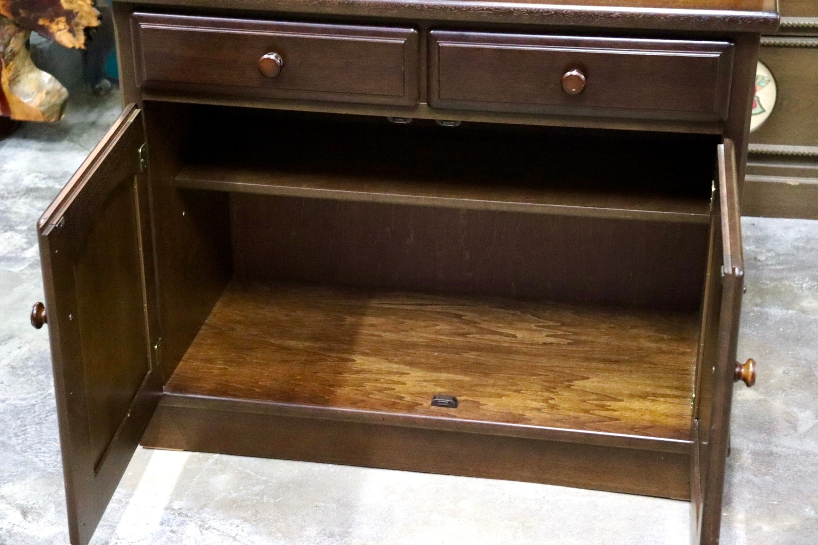 GMJS138○karimoku / カリモク ER3150 食器棚 カップボード 飾り棚 キャビネット カントリー 国産家具 レトロ 希少 美品
