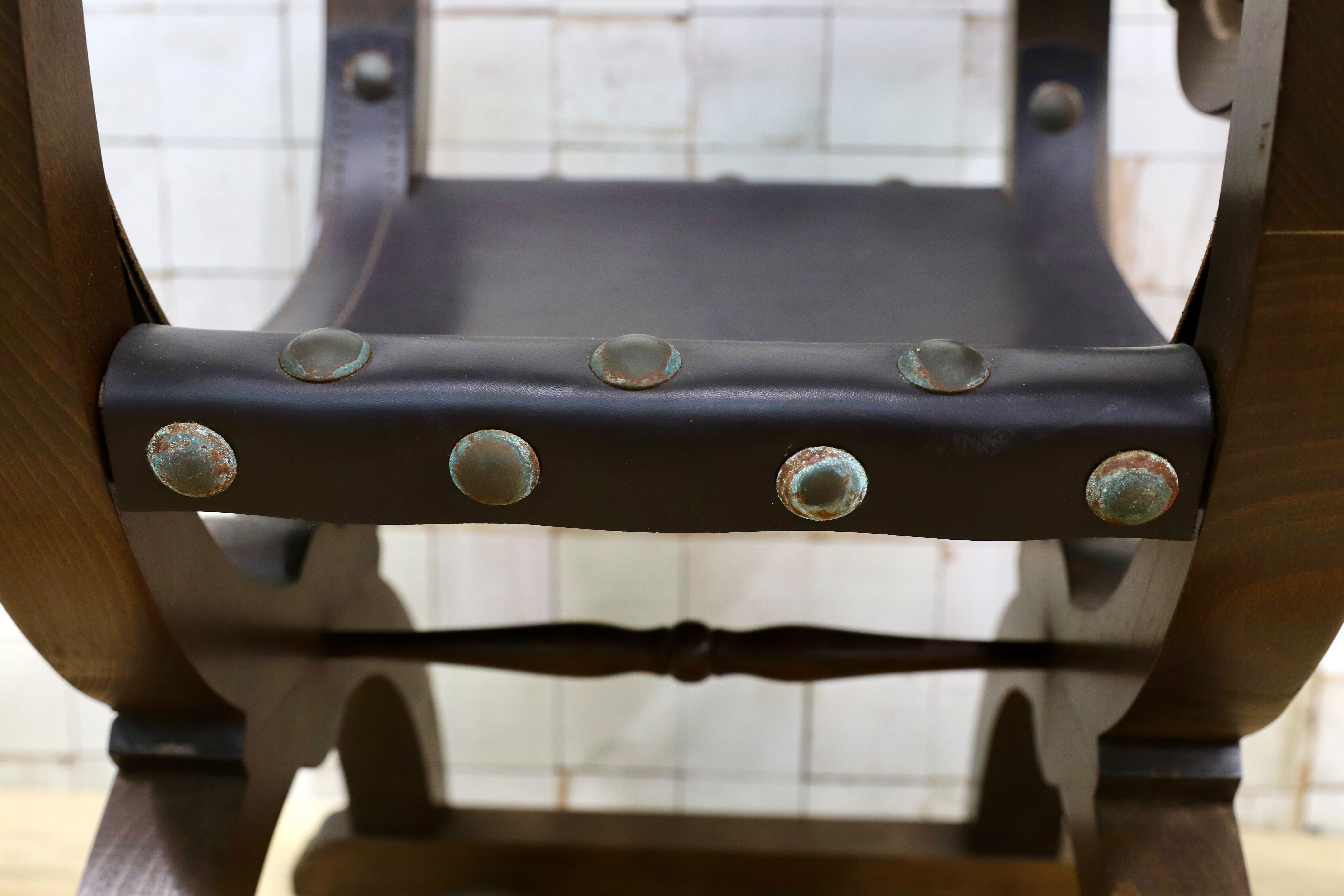 GMIK396A○サボナローラ ダンテスカチェア ヴィンテージ モダン 革張り GMIK396A○サボナローラ ダンテスカチェア ヴィンテージ モダン