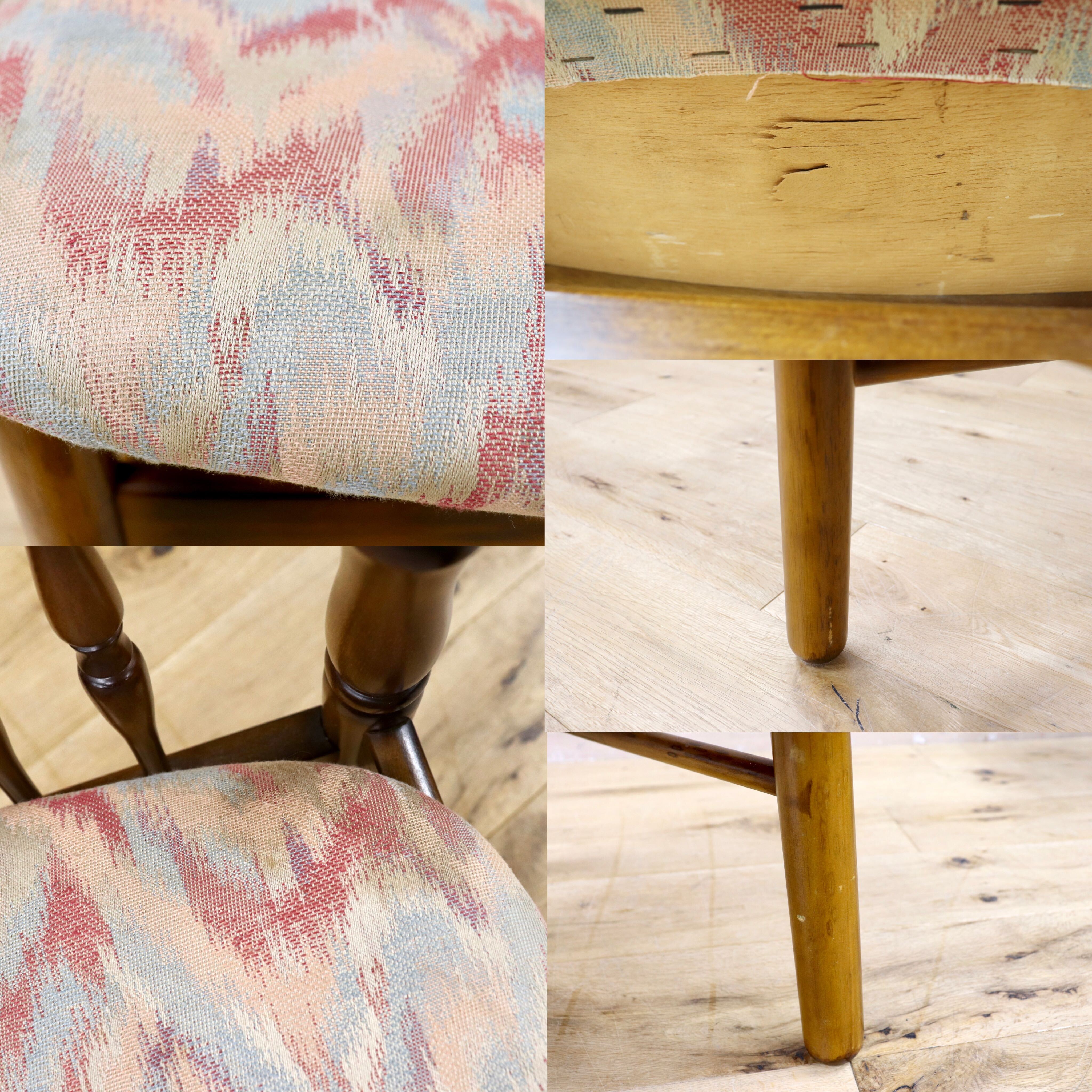 GMIH26A○karimoku / カリモク ダイニングチェア 2脚セット 椅子 ファブリック ヴィンテージ レトロ オールドカリモク