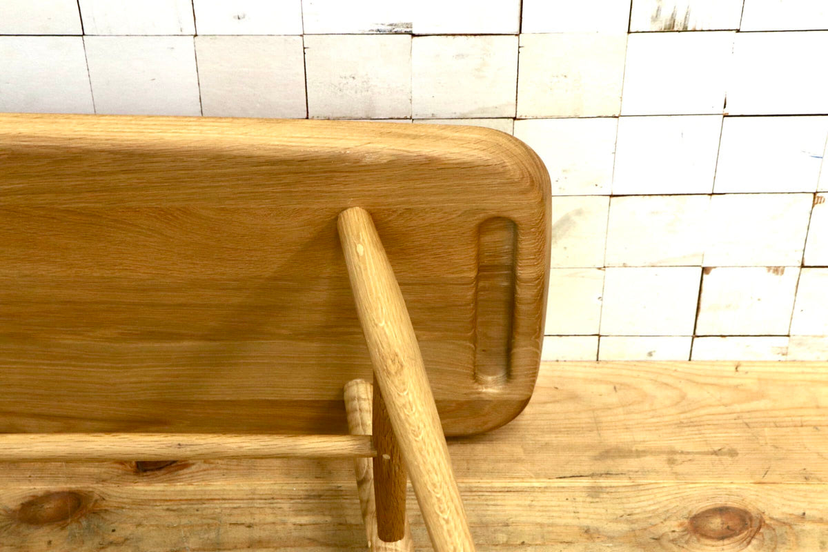 GMJS302B◯無印良品／ MUJI オーク材ベンチ 丸脚 天然木 無垢集成材 ベンチ 長椅子 スツール 北欧 ナチュラル 木製家具 希少 展示品