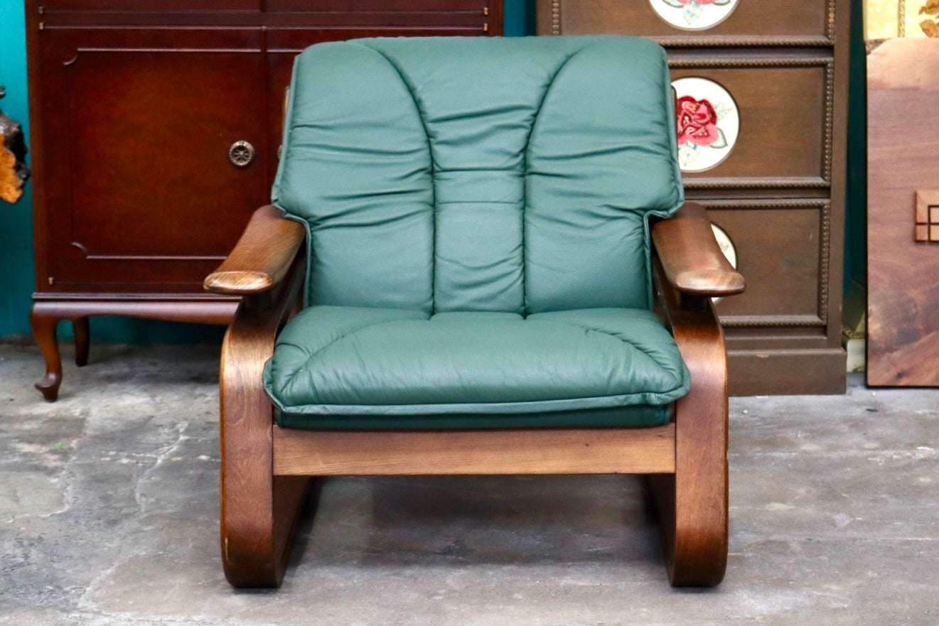 GMJH224B○冨士ファニチア / FUJI FURNITURE 1人掛けソファ シングルソファ 木製 本革 ヴィンテージ クラシック 国産家具
