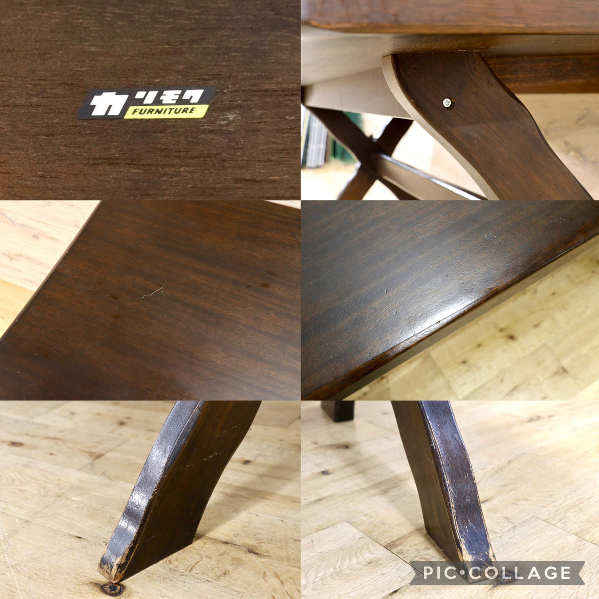 GMJH391◯karimoku / カリモク RUSTIC ルスティック オールドカリモク ダイニングテーブル 食卓テーブル カントリー レトロ 国産家具 稀少