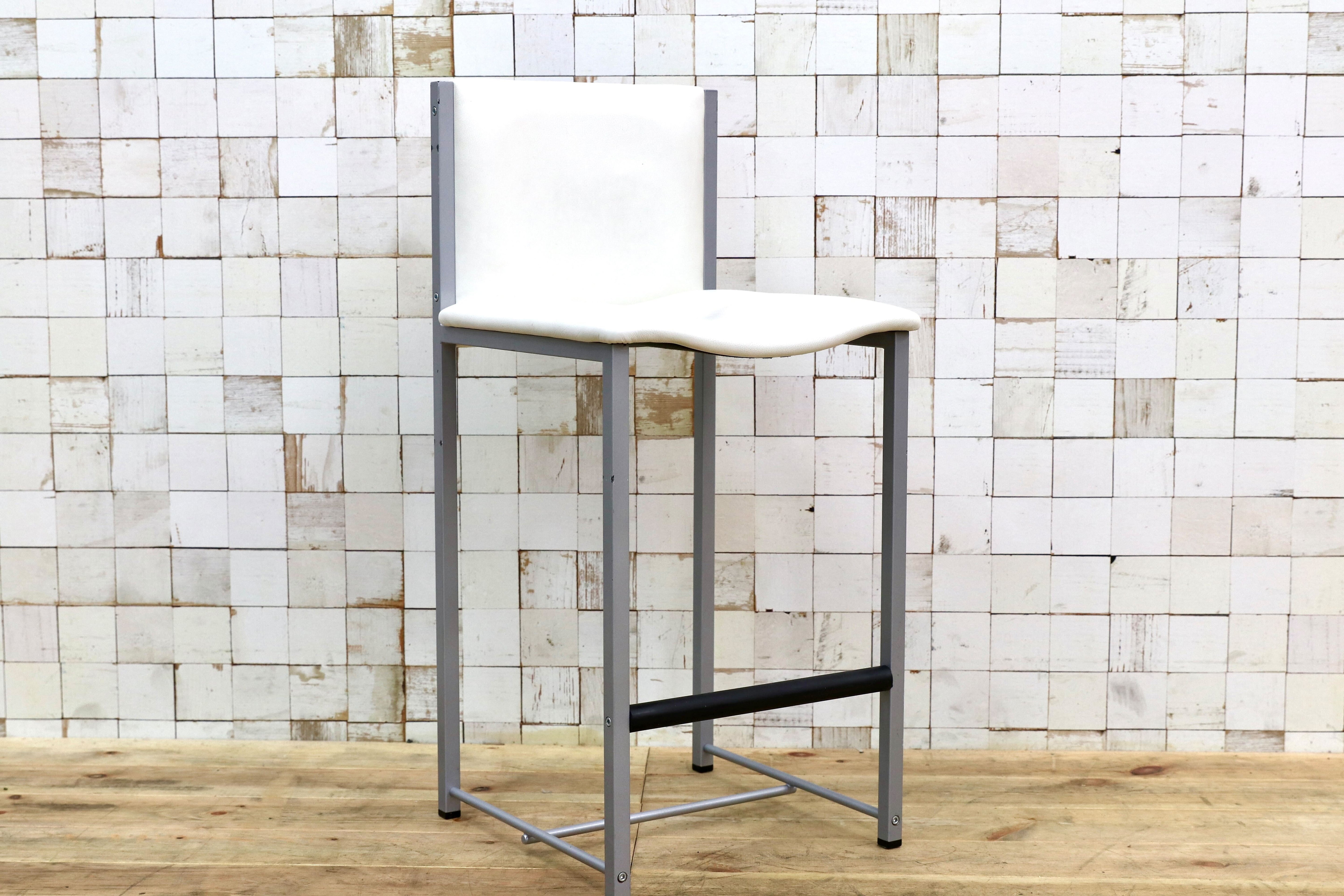 GMIO64A○cassina ixc / カッシーナイクスシー LIMA リマ レザー カウンターチェア ハイチェア 椅子 白 イタリアモダン 定価約13万