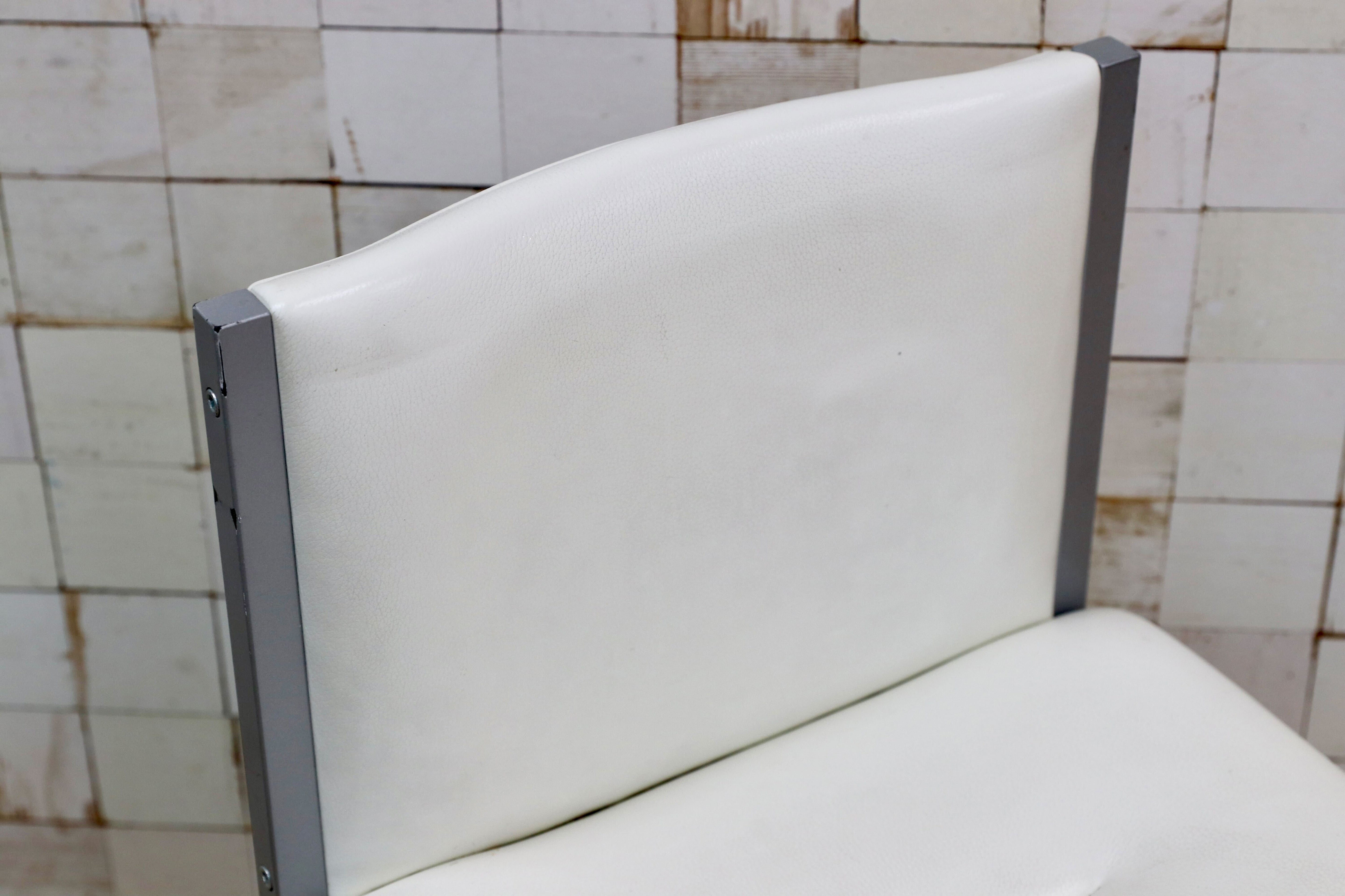 GMIO64A○cassina ixc / カッシーナイクスシー LIMA リマ レザー カウンターチェア ハイチェア 椅子 白 イタリアモダン 定価約13万