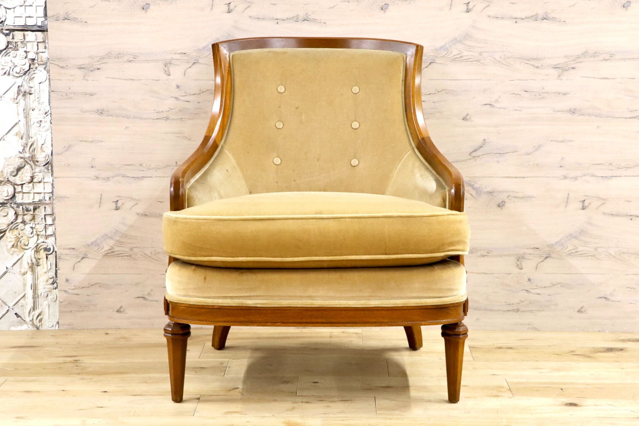 GMJK42○DREXEL HERITAGE / ドレクセルヘリテイジ Upholstery 1人掛けソファ シングルソファ クラシック ヴィンテージ 応接 読書椅子