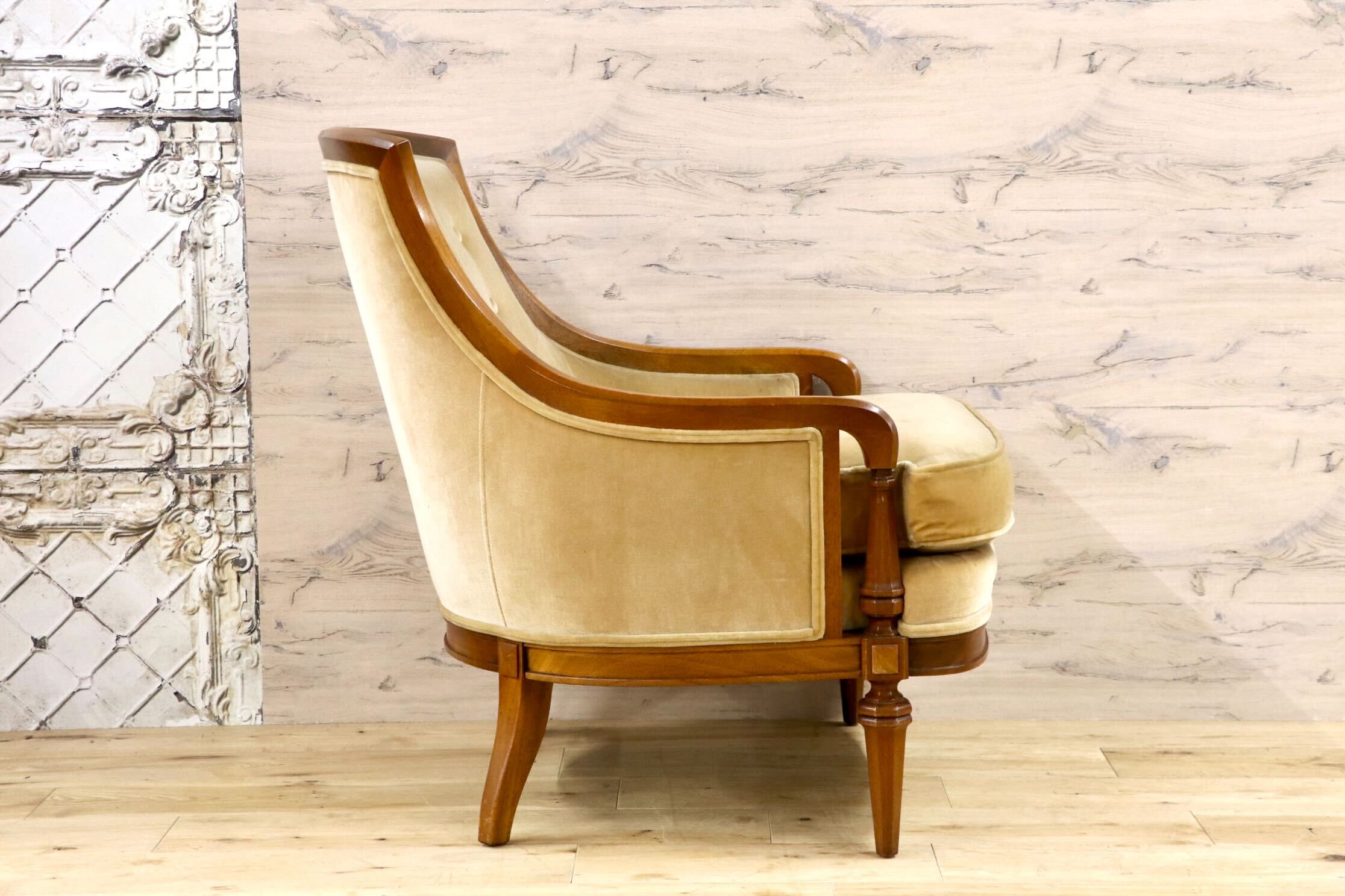 GMJK42○DREXEL HERITAGE / ドレクセルヘリテイジ Upholstery 1人掛けソファ シングルソファ クラシック ヴィンテージ 応接 読書椅子