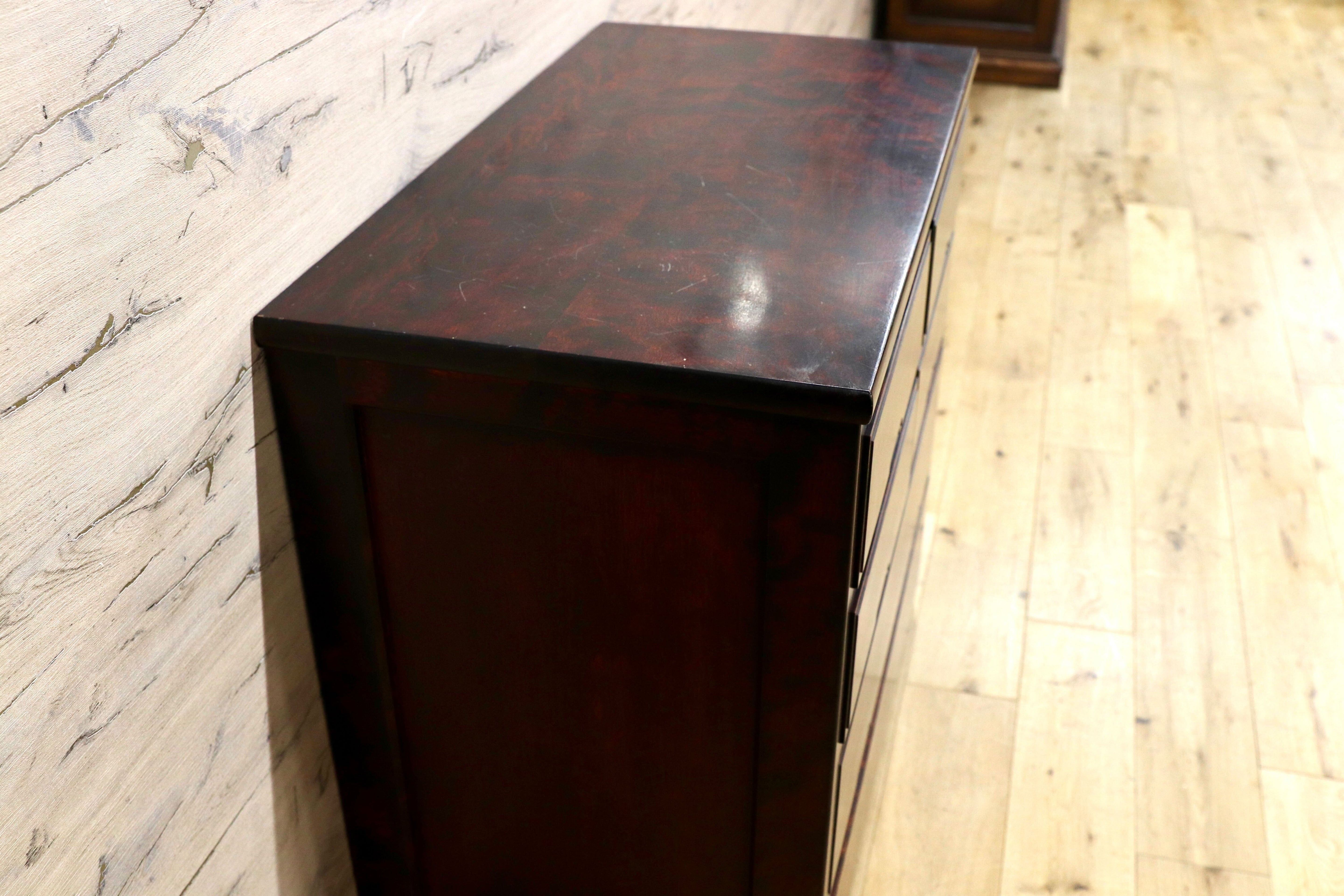 GMIS493C○民芸家具 チェスト 整理箪笥 和家具 和モダン レトロ 和室 座敷 アンティーク 古民家 検）九州民芸家具 北海道民芸家具