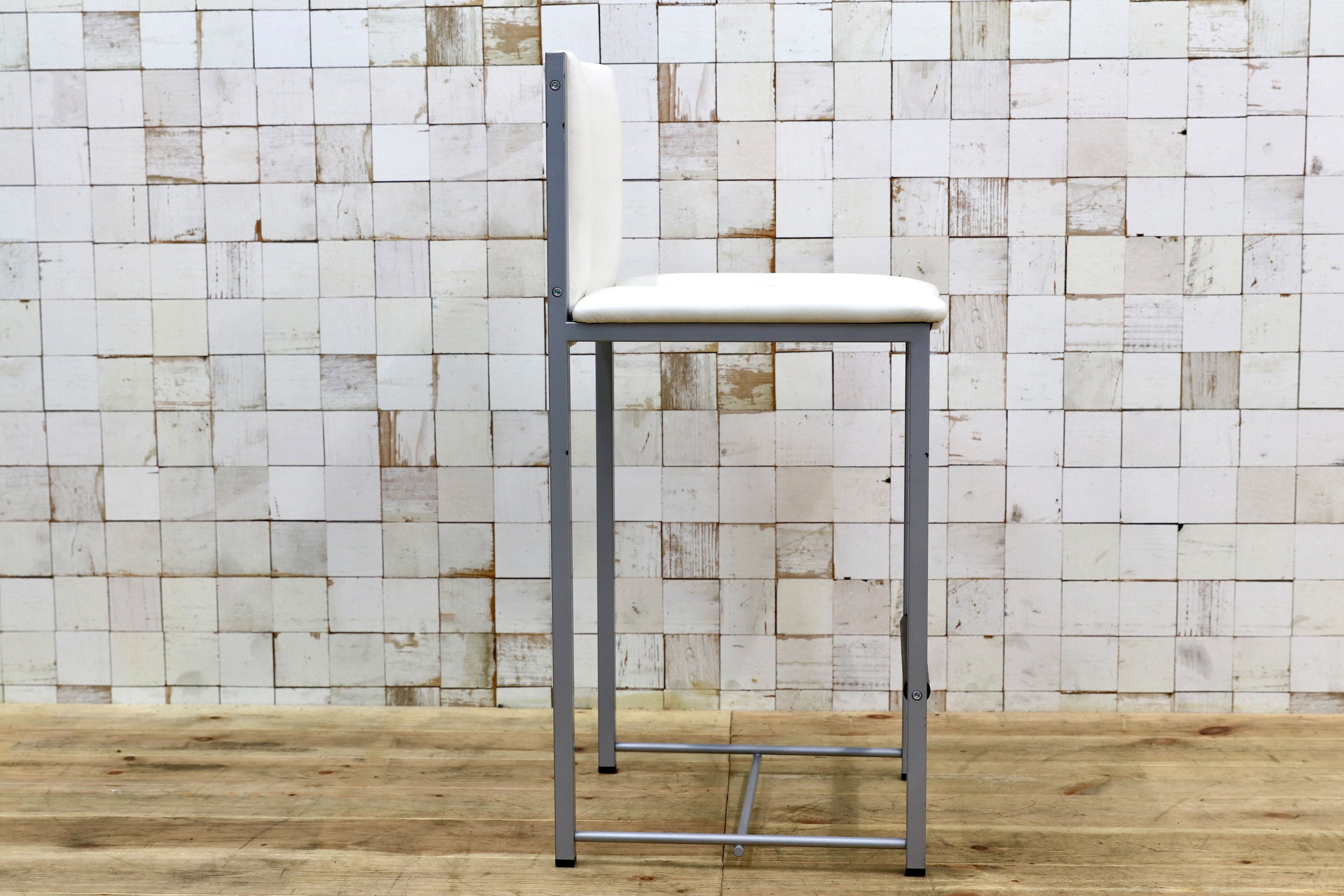 GMIO64C○cassina ixc / カッシーナイクスシー LIMA リマ レザー カウンターチェア ハイチェア 椅子 白 イタリアモダン 定価約13万