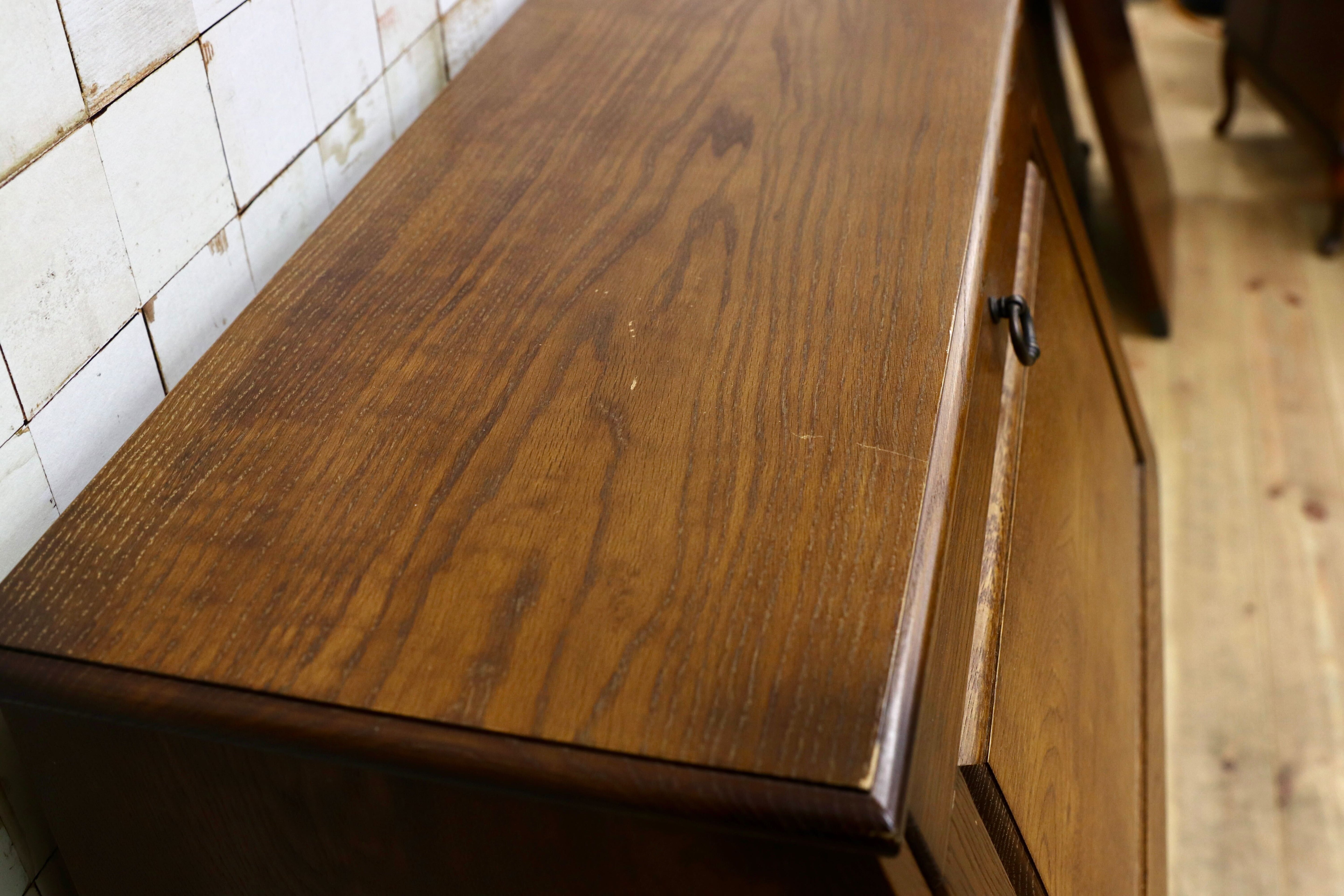 GMIH398○えぞ民芸家具 / EZO 蝦夷民芸家具 ライティングビューロー デスク 学習机 デスク 楢材 カントリー　クラシック 約20万