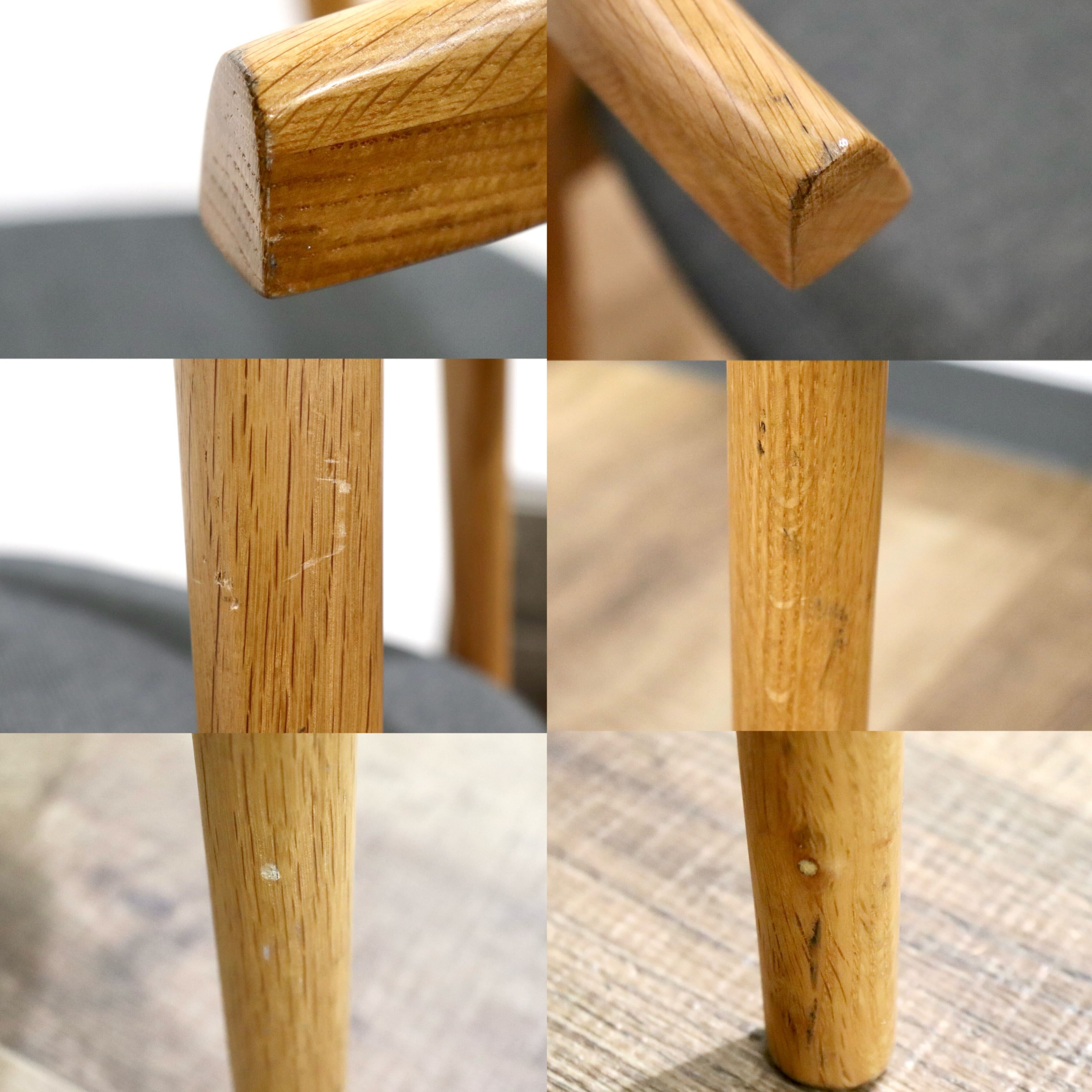 GMHN275E○北欧スタイル ダイニングチェア アームチェア 食卓椅子 椅子 チェア シンプル ナチュラル グレー オーク材 モダン 検) TOMOSU