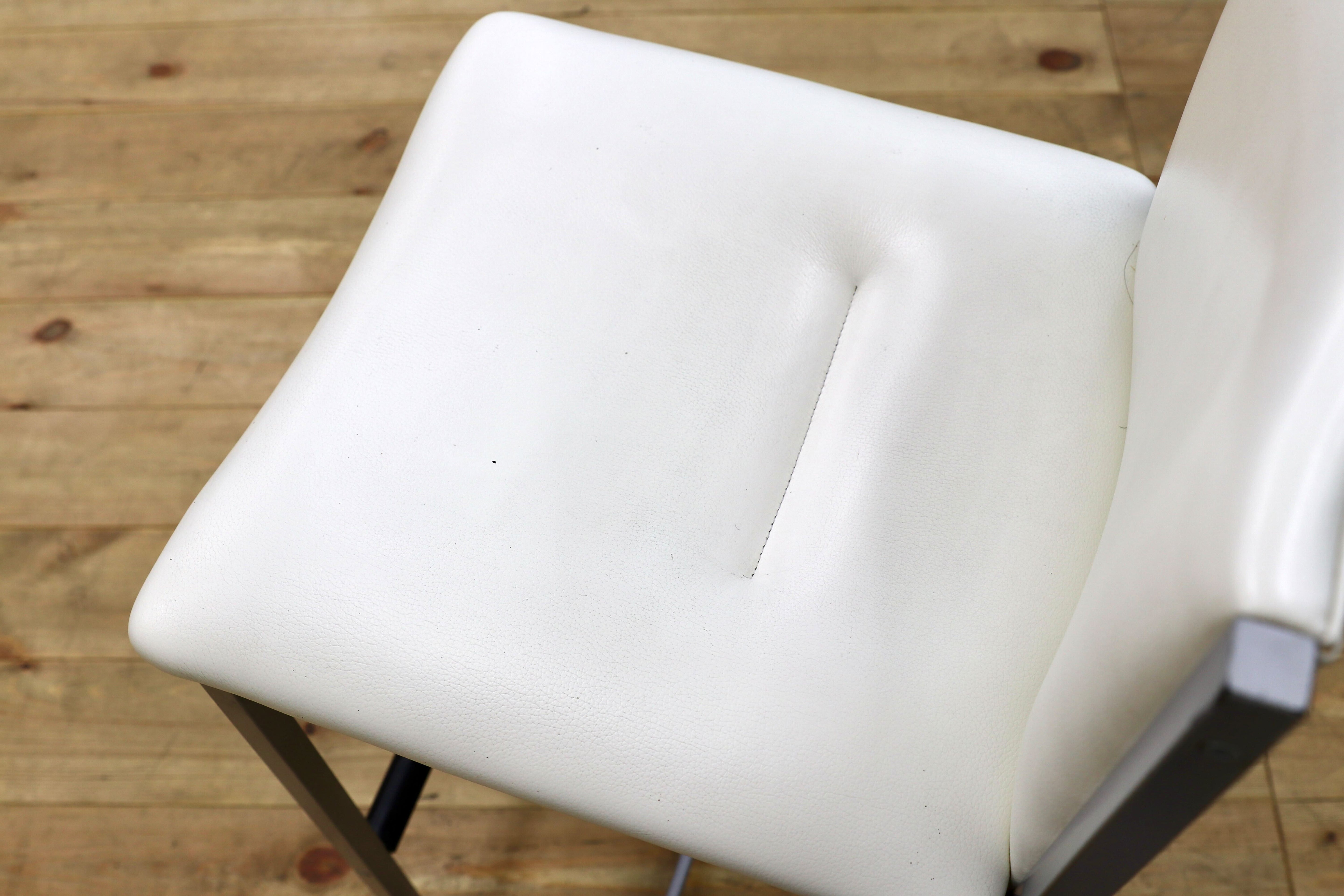 GMIO64C○cassina ixc / カッシーナイクスシー LIMA リマ レザー カウンターチェア ハイチェア 椅子 白 イタリアモダン 定価約13万