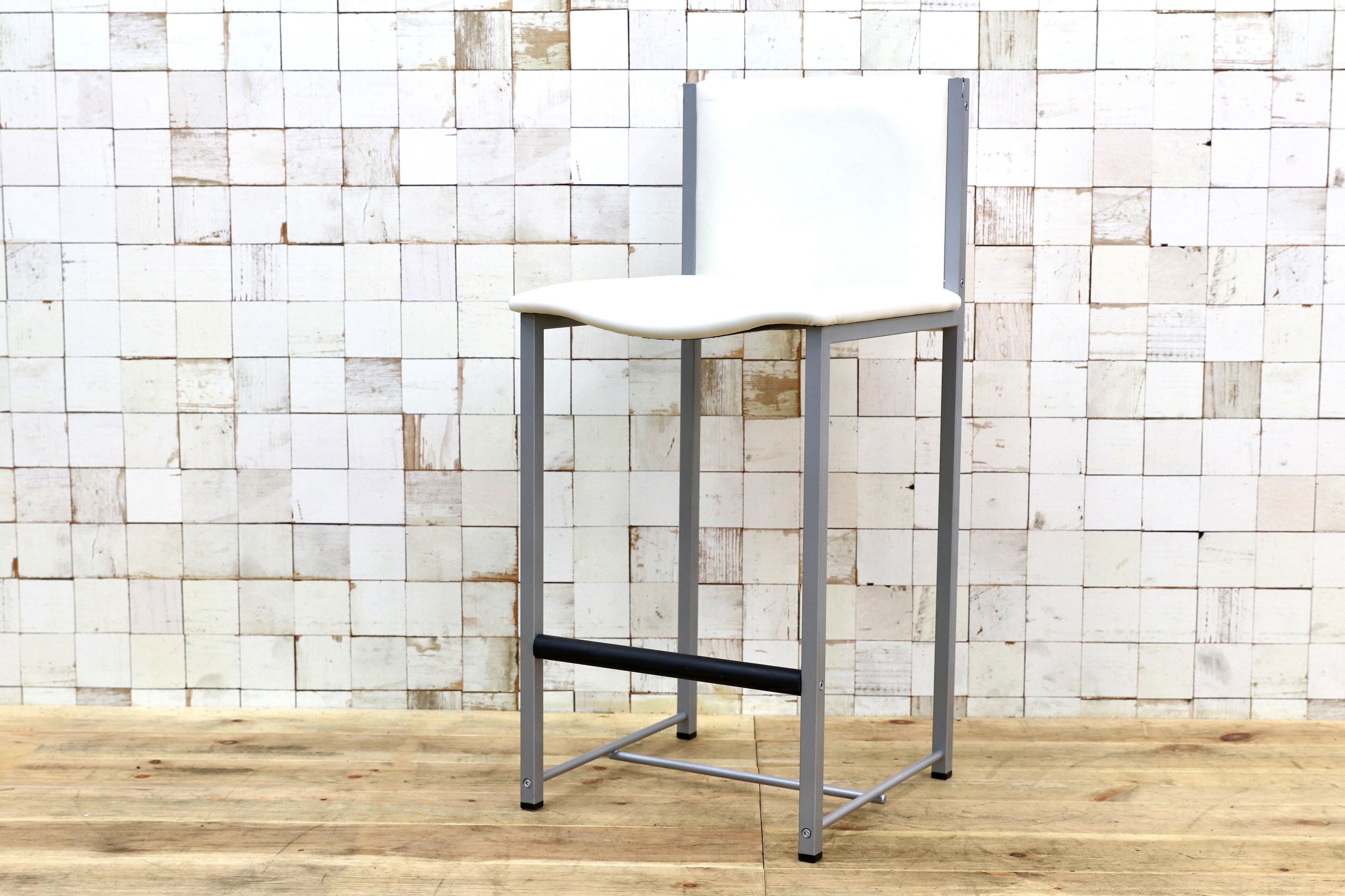 GMIO64D○cassina ixc / カッシーナイクスシー LIMA リマ レザー カウンターチェア ハイチェア 椅子 白 イタリアモダン 定価約13万