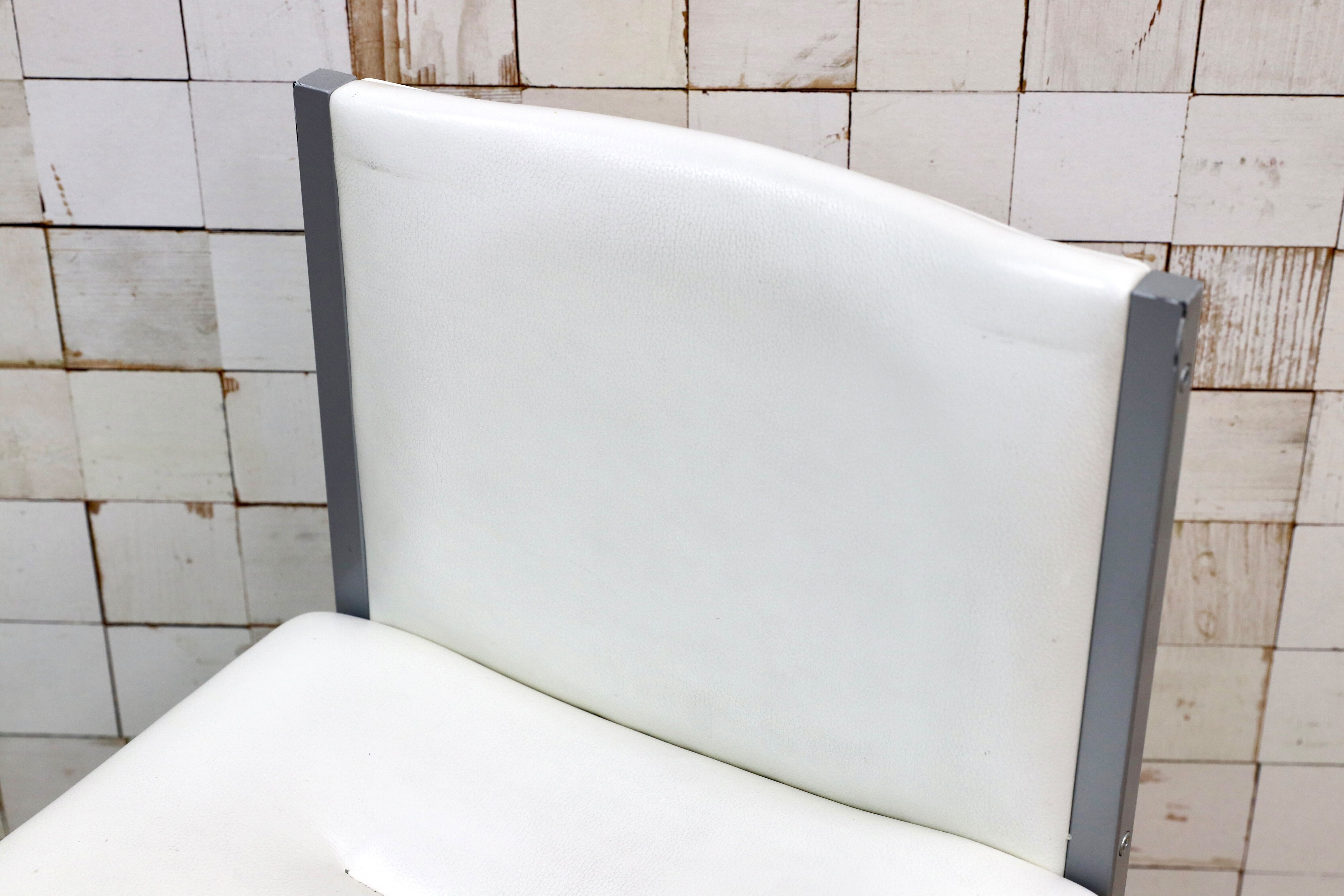 GMIO64D○cassina ixc / カッシーナイクスシー LIMA リマ レザー カウンターチェア ハイチェア 椅子 白 イタリアモダン 定価約13万