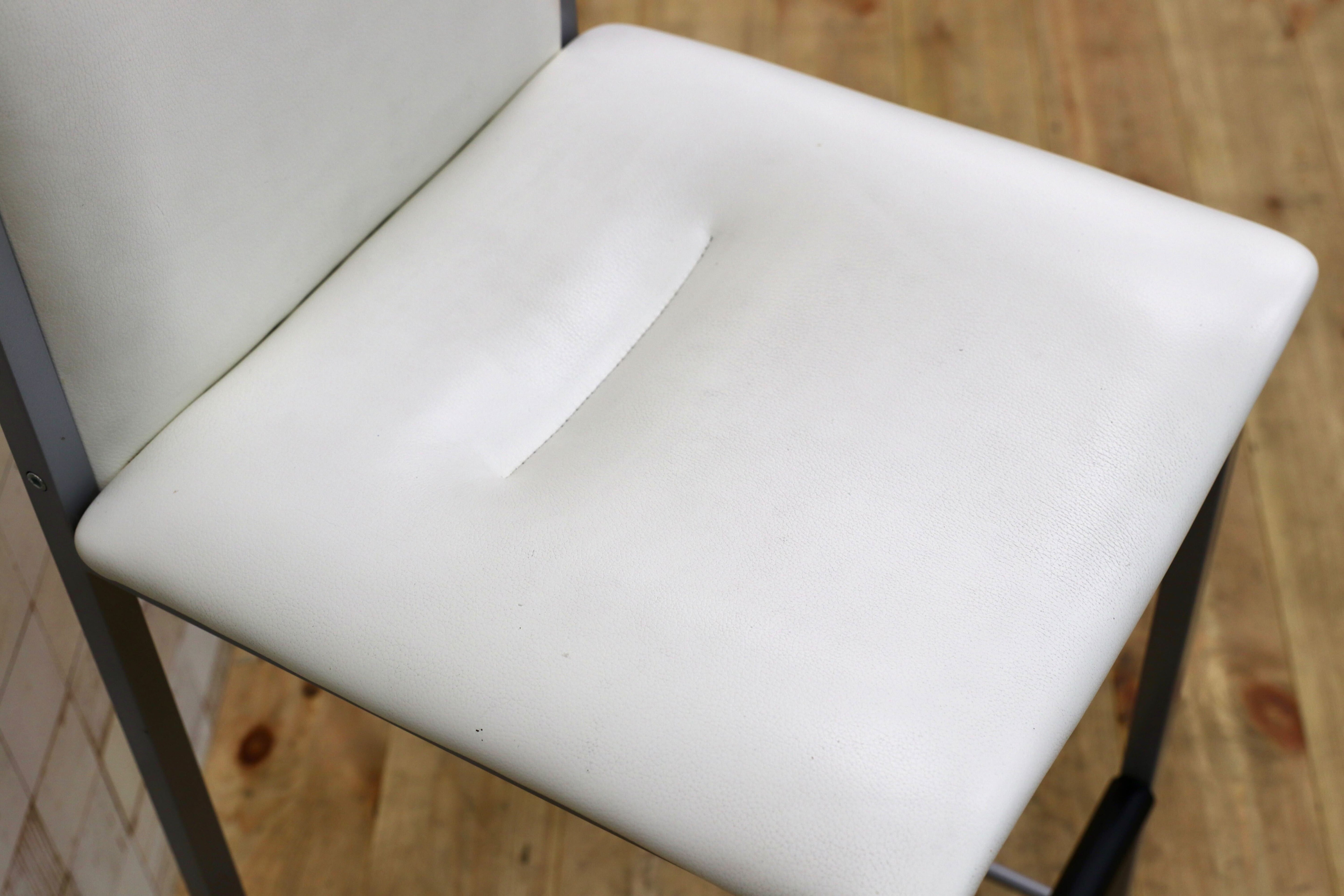GMIO64D○cassina ixc / カッシーナイクスシー LIMA リマ レザー カウンターチェア ハイチェア 椅子 白 イタリアモダン 定価約13万