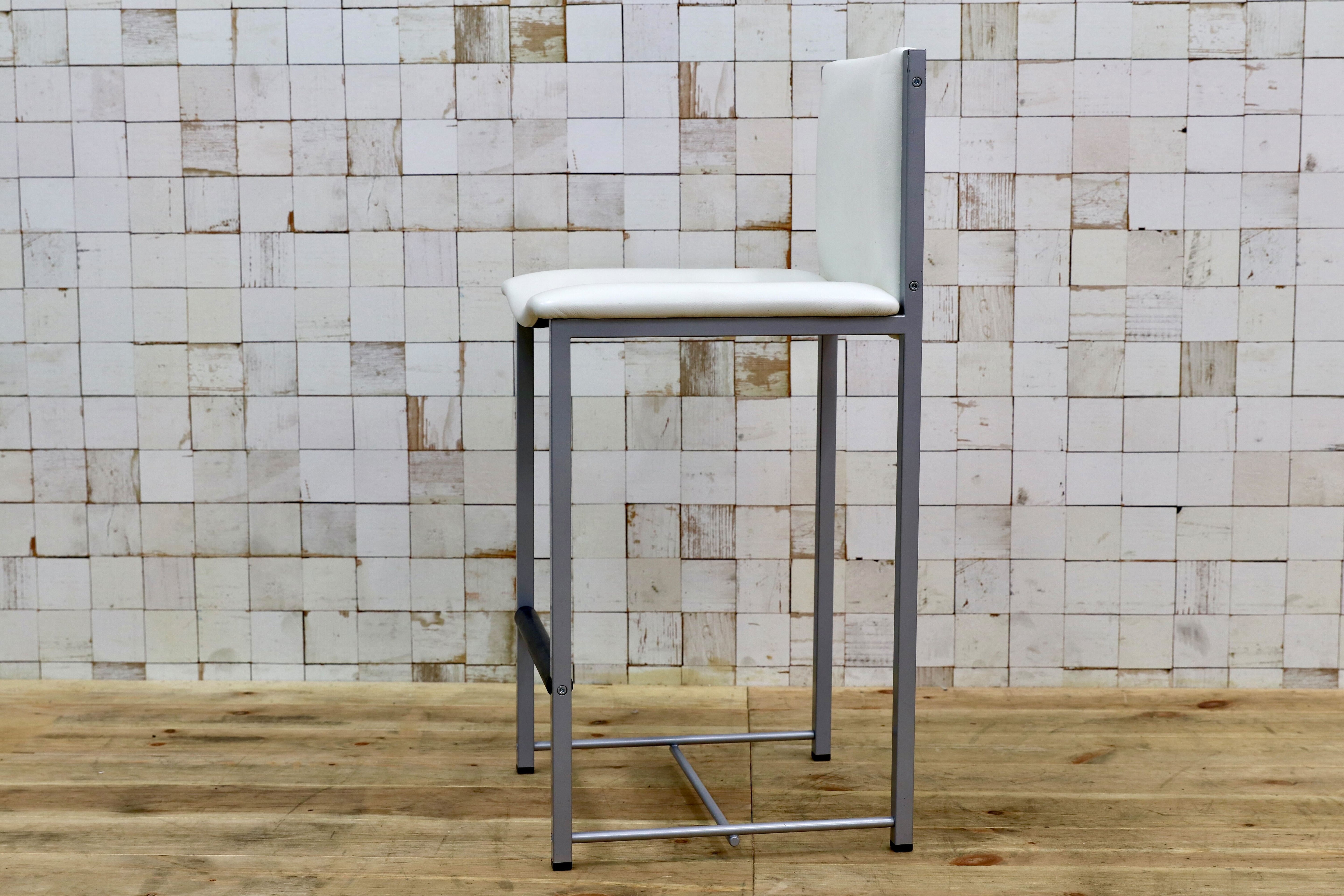 GMIO64D○cassina ixc / カッシーナイクスシー LIMA リマ レザー カウンターチェア ハイチェア 椅子 白 イタリアモダン 定価約13万