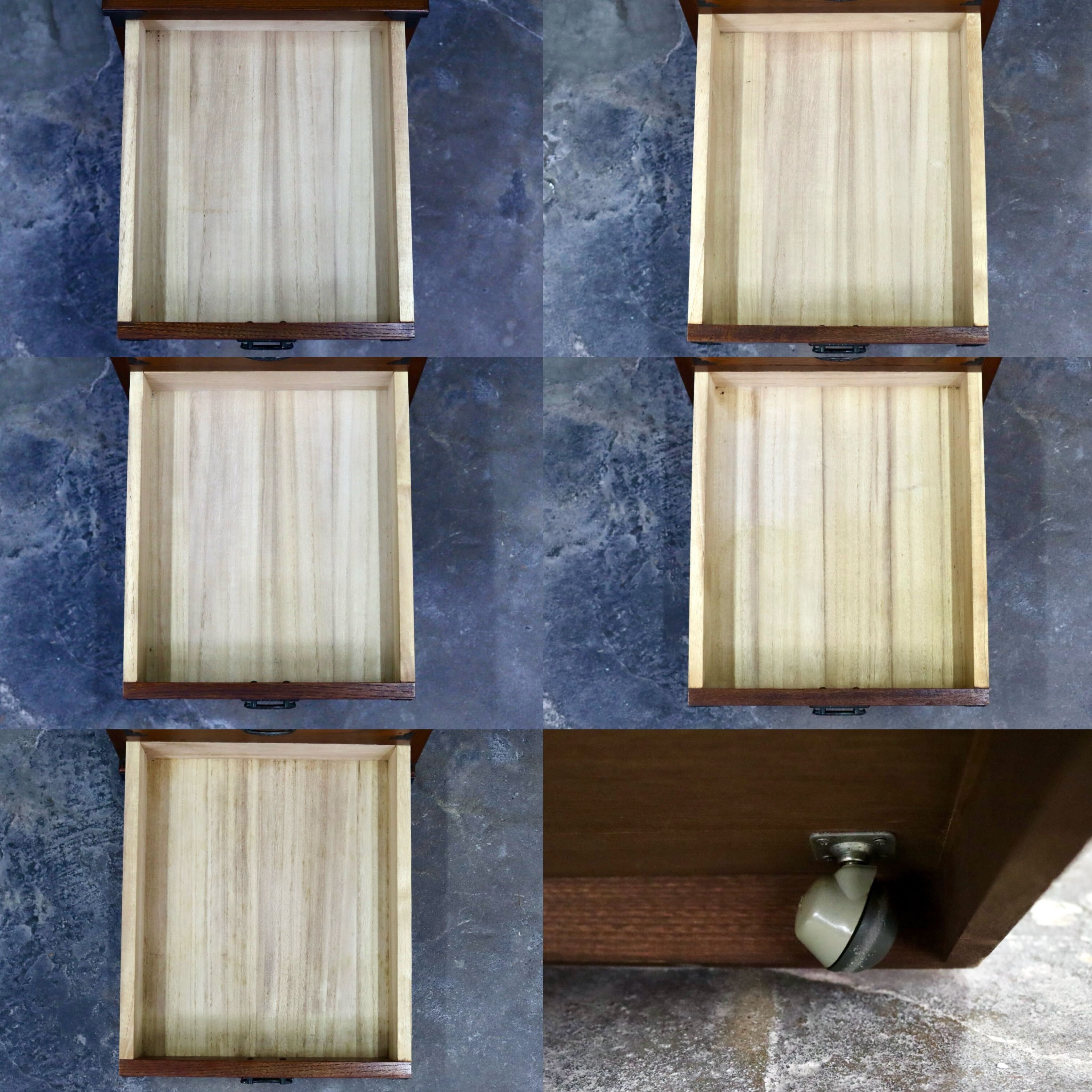 GMIH355○小箪笥 タンス 民芸家具 5段チェスト 時代箪笥 整理箪笥 引き出し収納 キャスター 和家具 和室 レトロ