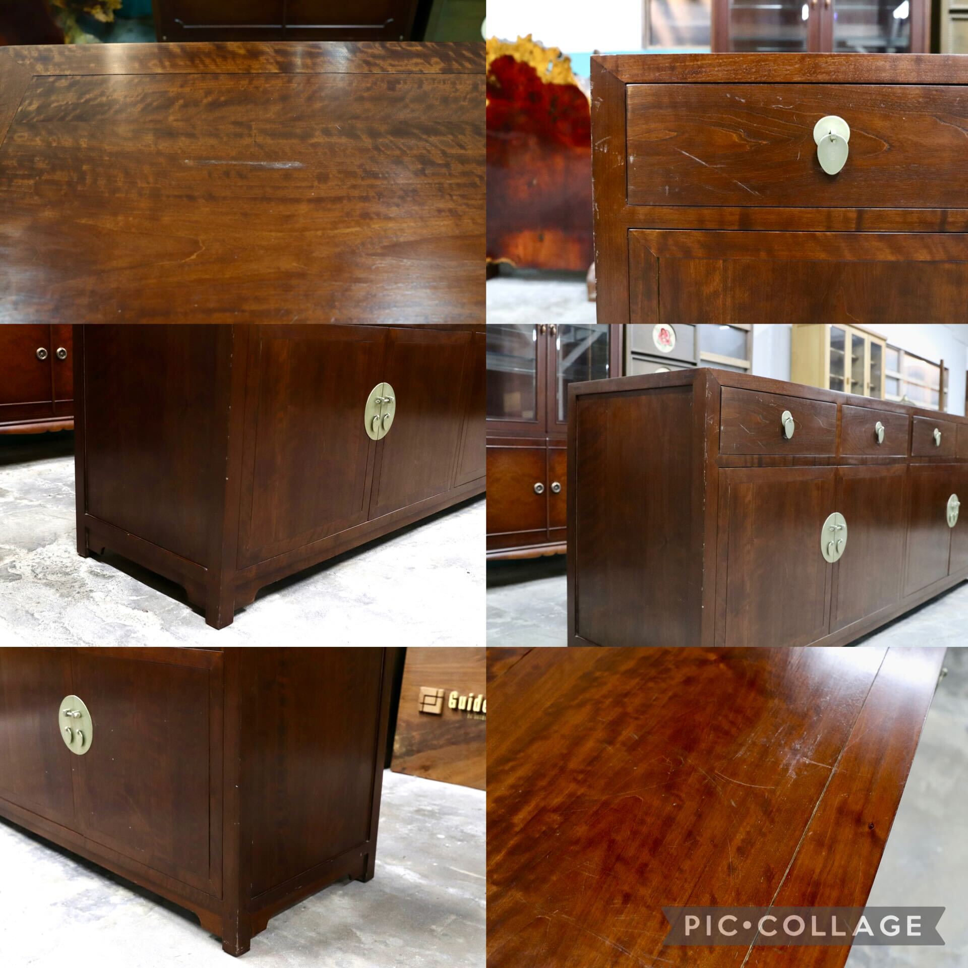 GMJK93○輸入家具 シノワズリ様式 大型サイドボード キャビネット チャイニーズクラシック アジアンモダン ヴィンテージ 検）ドレクセル
