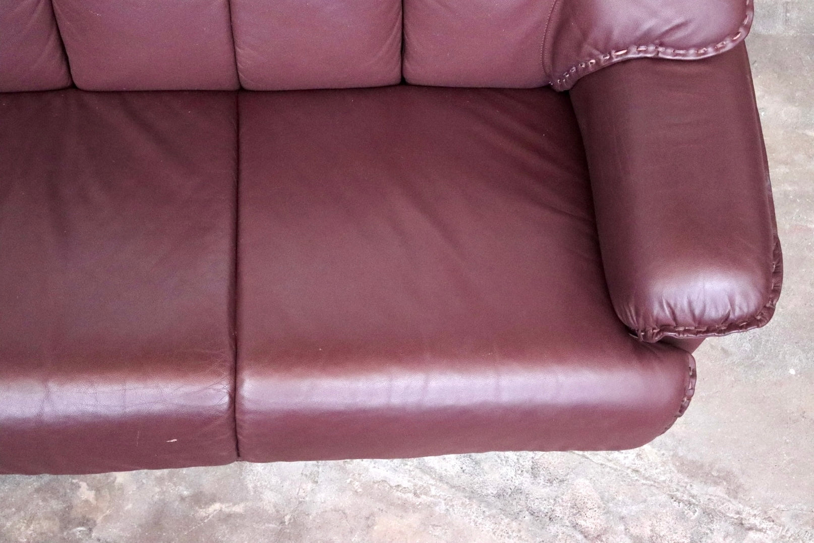 GMJS146○冨士ファニチア / FUJI FURNITURE 3人掛けソファ トリプルソファ 椅子 本革 国産家具 ヴィンテージ