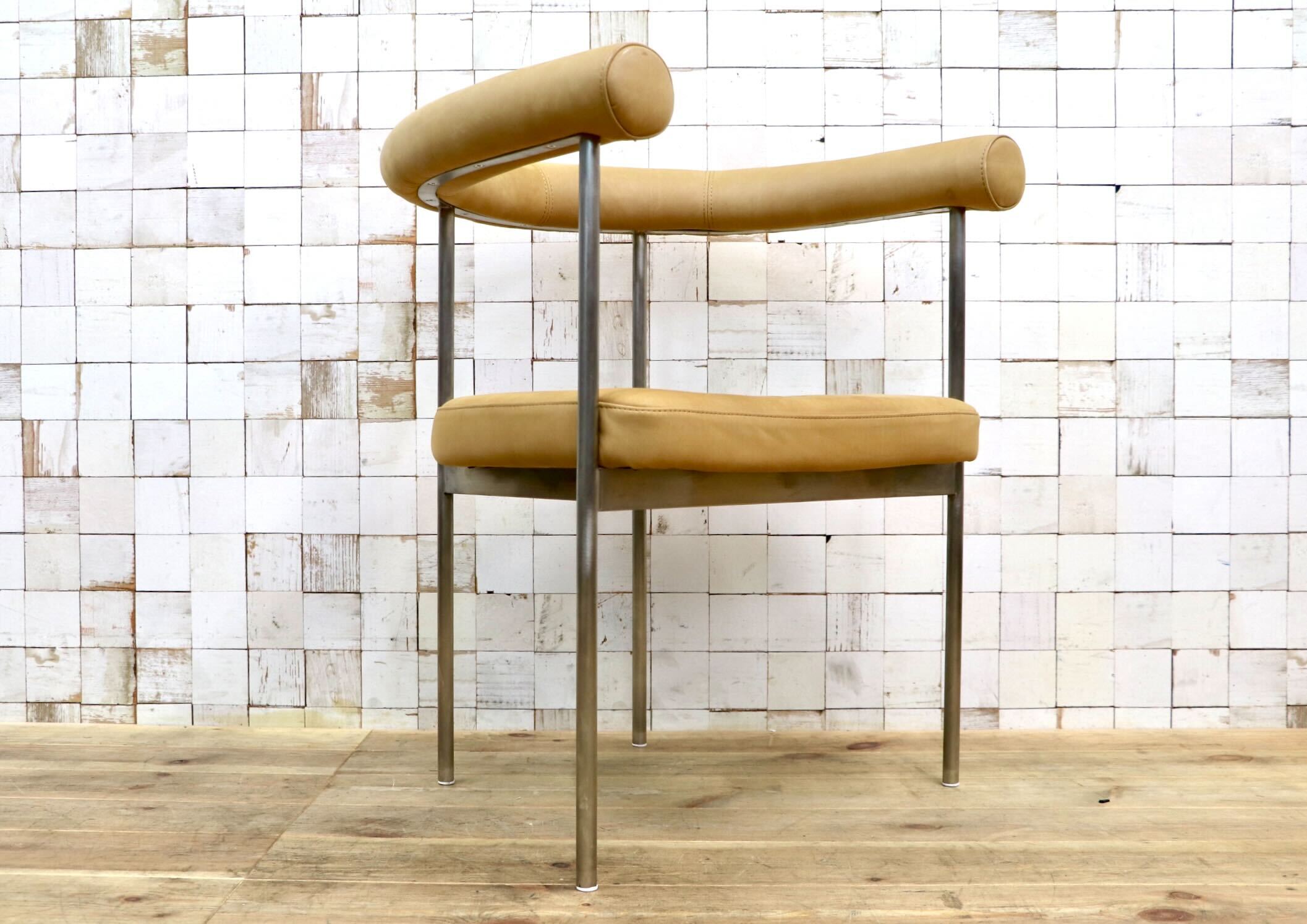 GMJK39A〇UNITED STRANGERS / ユナイテッド・ストレンジャーズ The Grafton Dining Chair ダイニングチェア 本革 フルアニリン 定価約11万