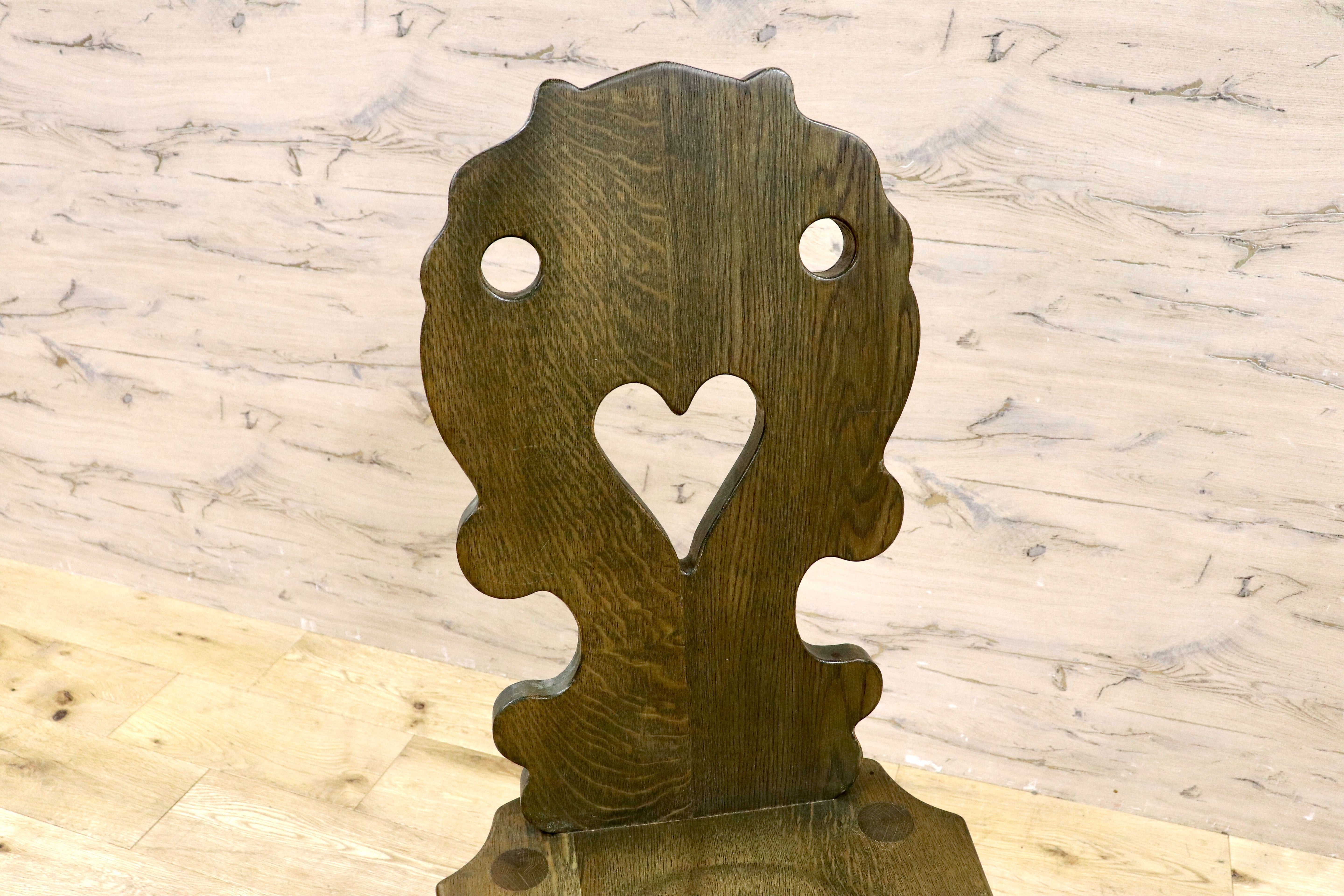 GMIK619B○ハート ダイニングチェア 2脚セット アームレスチェア 椅子 カントリー ヴィンテージ デザイン 木製家具