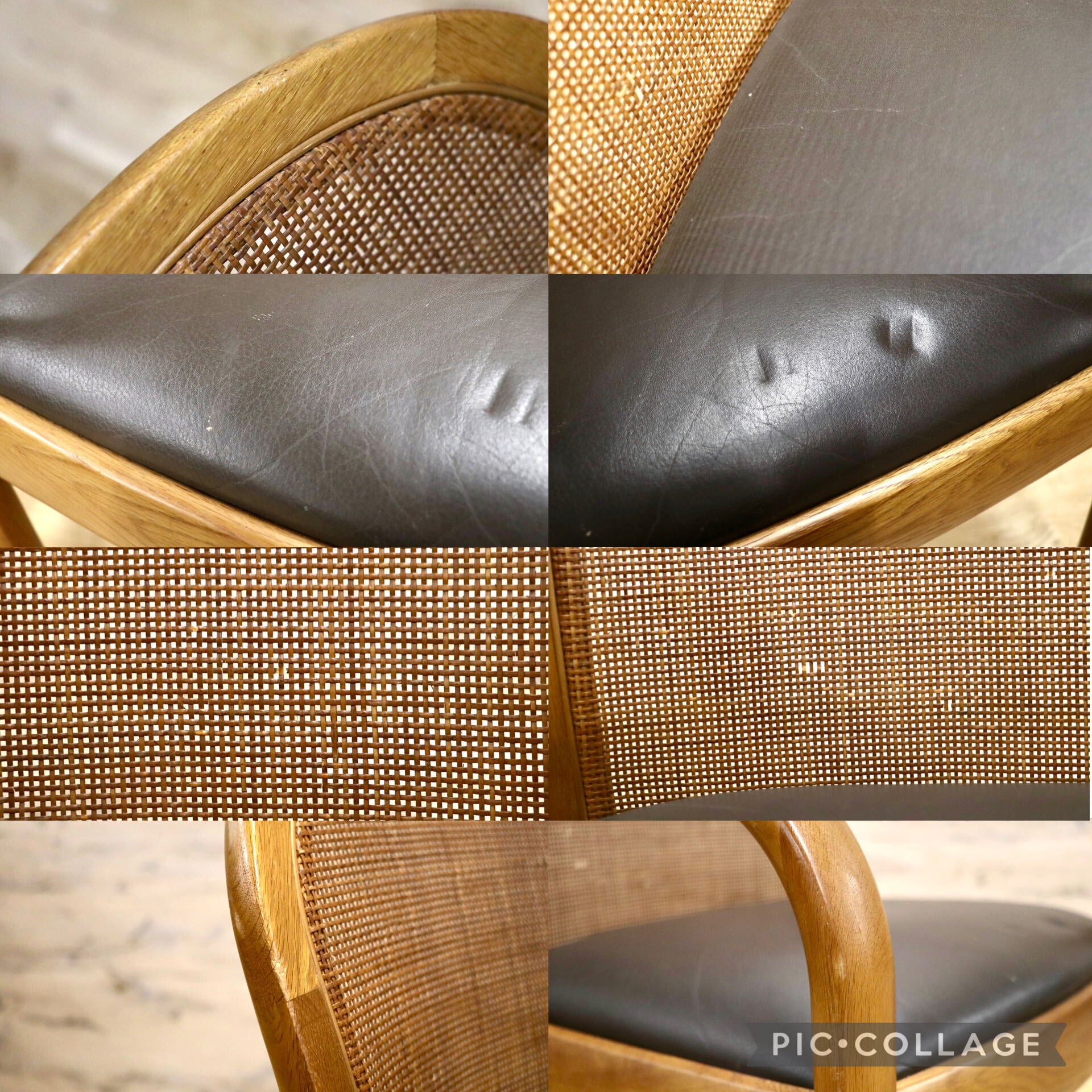 GMJH301D○karimoku / カリモク ダイニングチェア 食卓椅子 アームチェア 椅子 本革 和モダン レトロ 国産家具