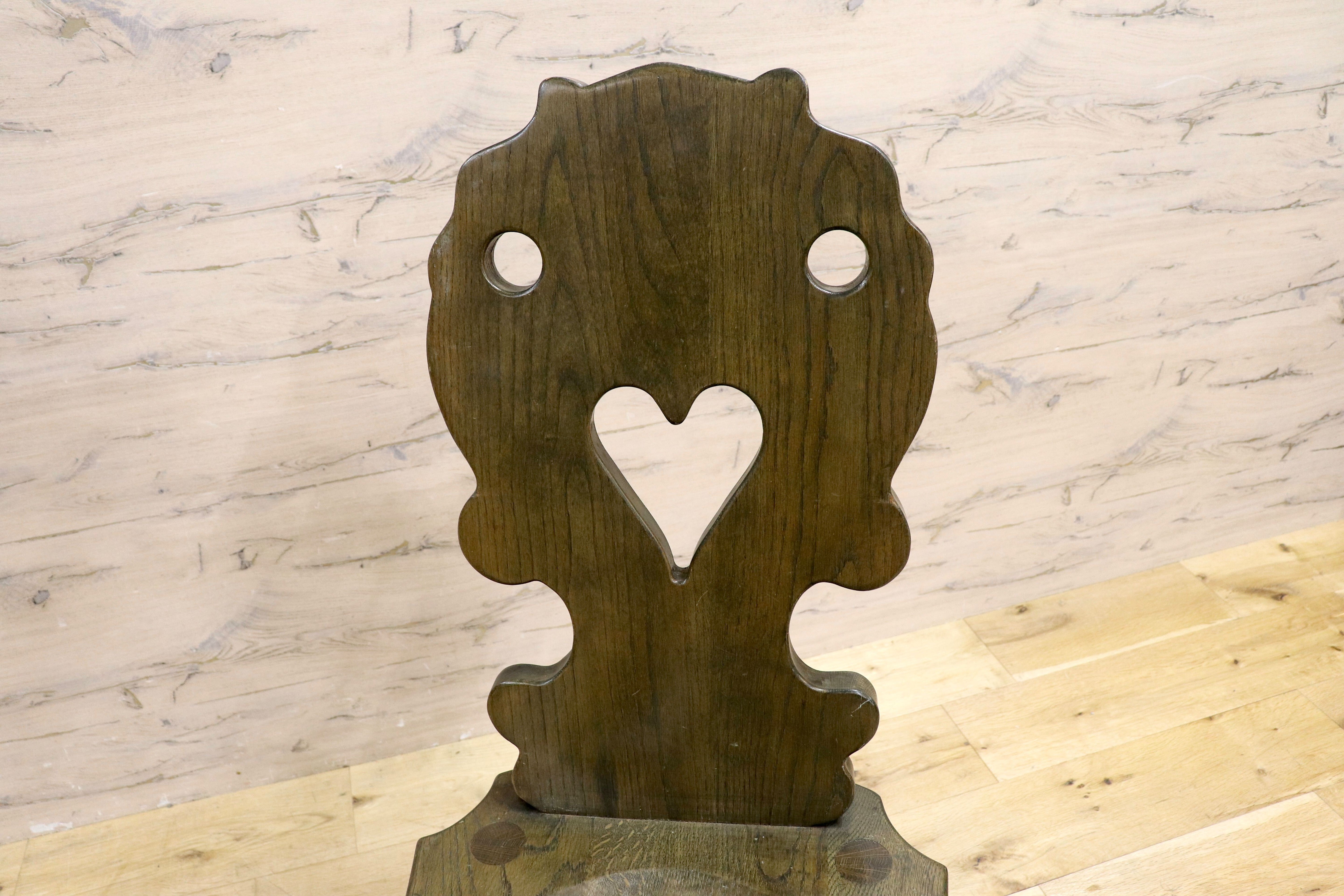 GMIK619B○ハート ダイニングチェア 2脚セット アームレスチェア 椅子 カントリー ヴィンテージ デザイン 木製家具