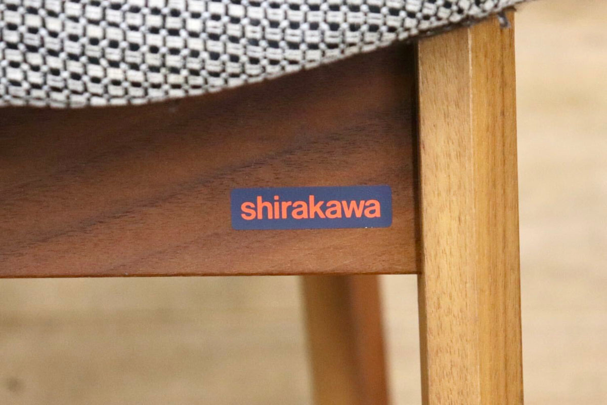 GMJS301B◯shirakawa / シラカワ ダイニングチェア 2脚セット ウォールナット材 北欧モダン 飛騨家具木製椅子