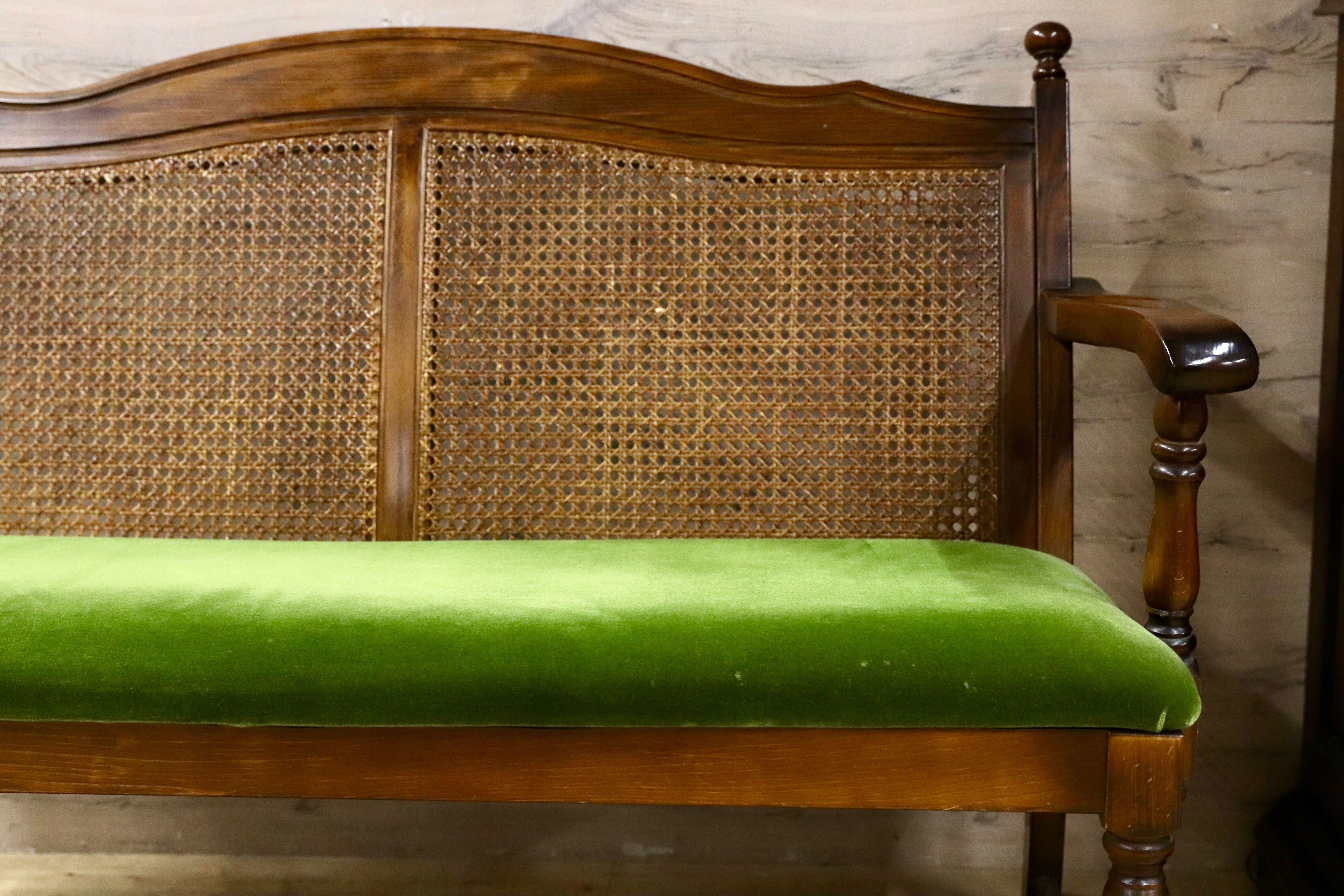 GMIH408○karimoku / カリモク オールドカリモク コロニアル ベンチソファ 2人掛けソファ ダイニングチェア 長椅子 レトロ アンティーク