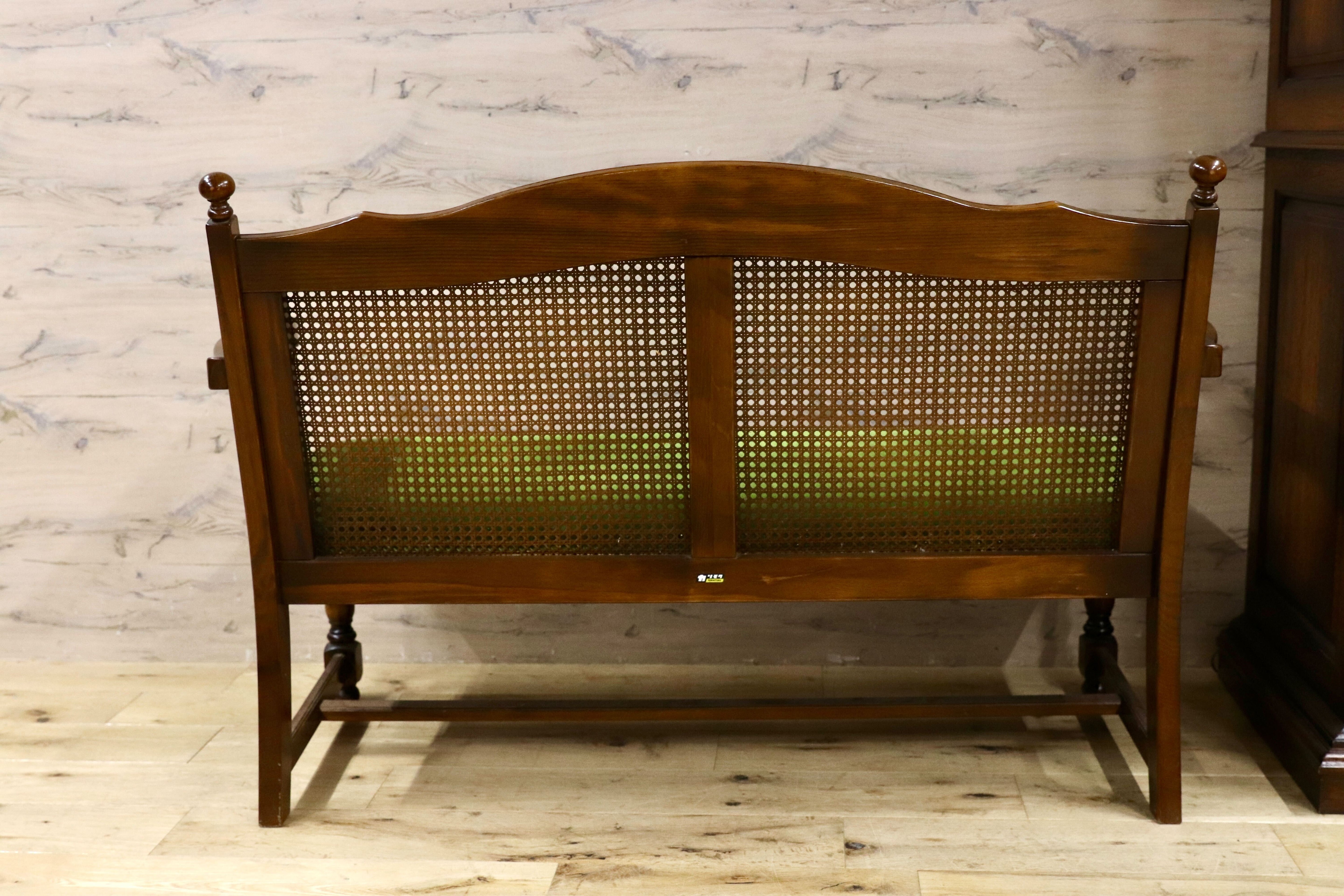 GMIH408○karimoku / カリモク オールドカリモク コロニアル ベンチソファ 2人掛けソファ ダイニングチェア 長椅子 レトロ アンティーク