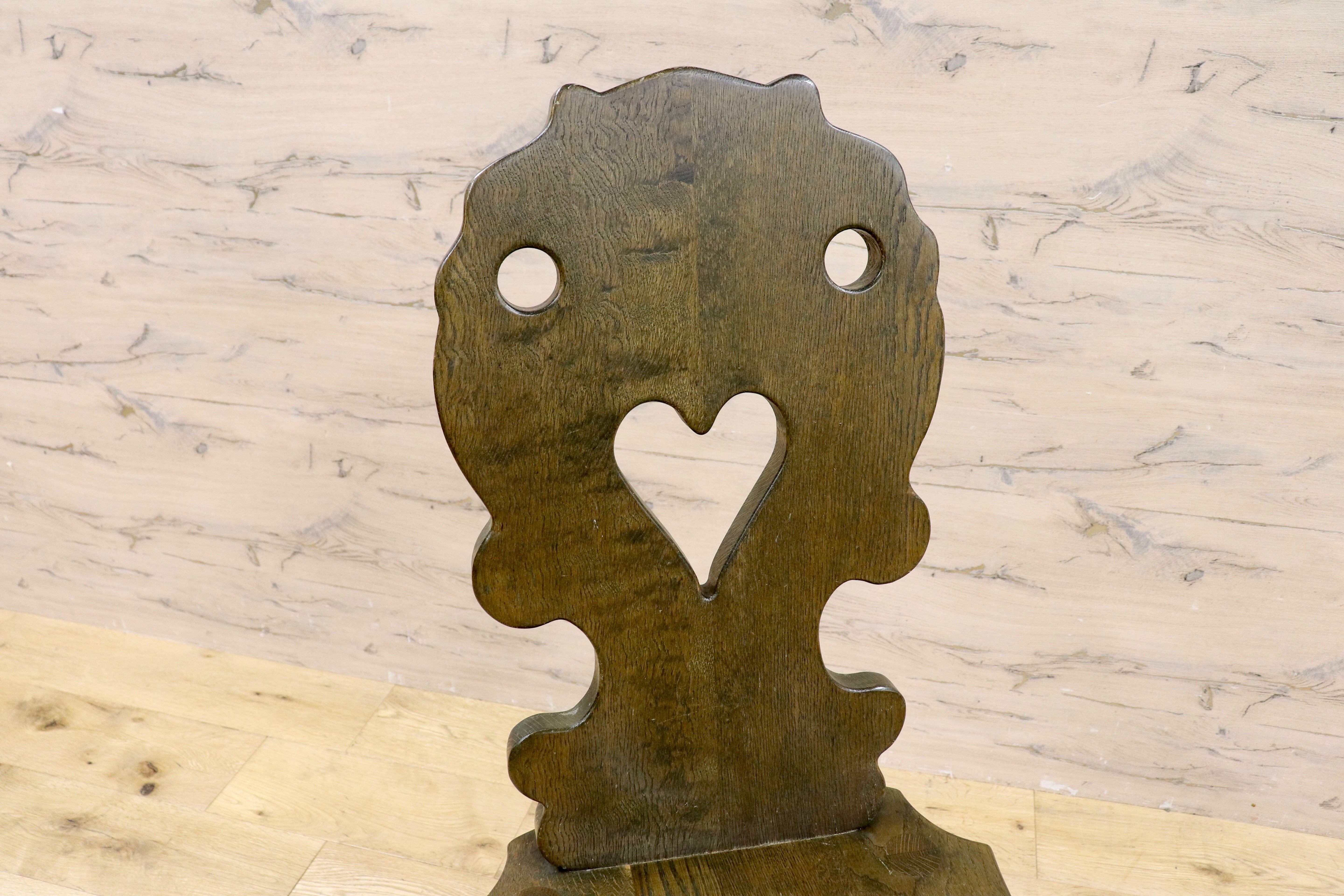 GMIK619C○ハート ダイニングチェア 2脚セット アームレスチェア 椅子 カントリー ヴィンテージ デザイン 木製家具