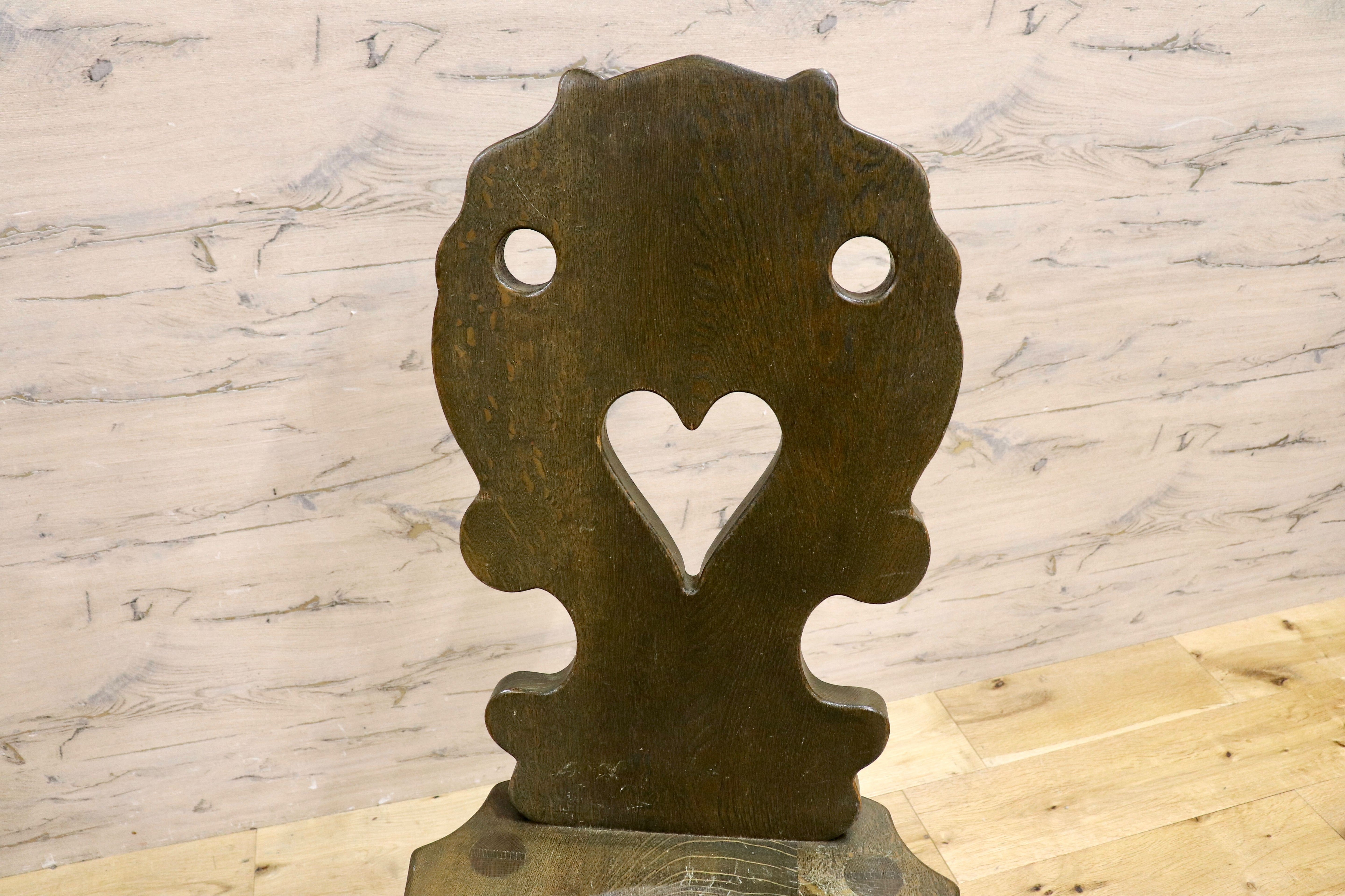 GMIK619C○ハート ダイニングチェア 2脚セット アームレスチェア 椅子 カントリー ヴィンテージ デザイン 木製家具