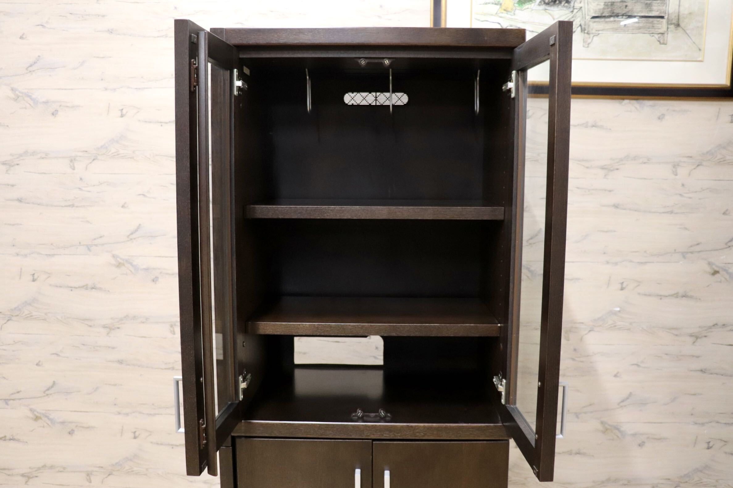 GMIK208○karimoku / カリモク カップボード ダイニングボード キャビネット ブックシェルフ 書棚 食器棚 アンティーク 国産家具