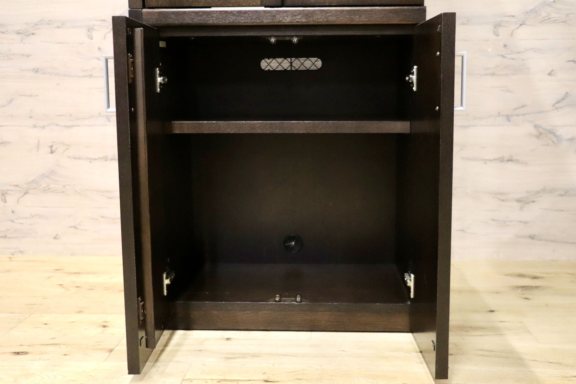 GMIK208○karimoku / カリモク カップボード ダイニングボード キャビネット ブックシェルフ 書棚 食器棚 アンティーク 国産家具
