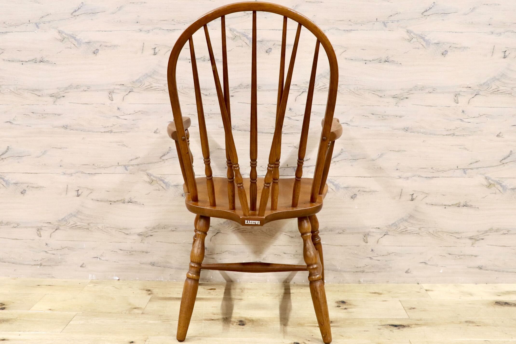 GMHS563B○柏木工 / KASHIWA ダイニングチェア アームチェア 椅子 飛騨家具 レトロ カントリー ナチュラル 木製 アンティーク