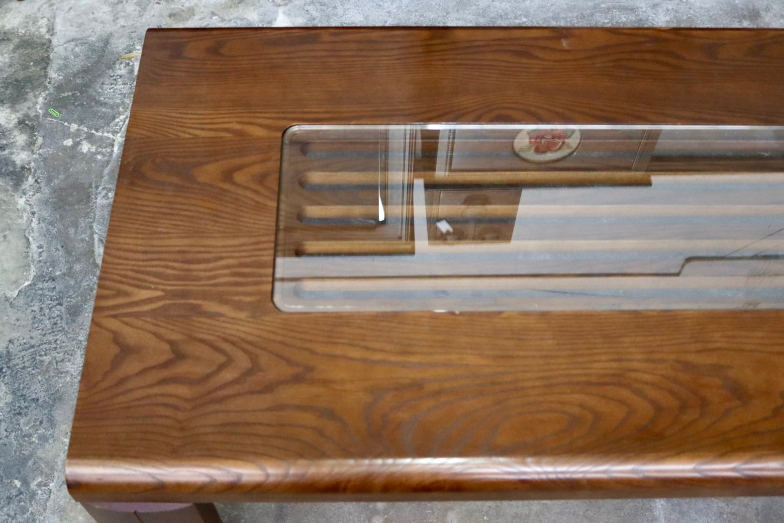 GMJS146C○ 冨士ファニチア / FUJI FURNITURE センターテーブル ローテーブル 木製 ガラス クラシック ヴィンテージ 国産家具