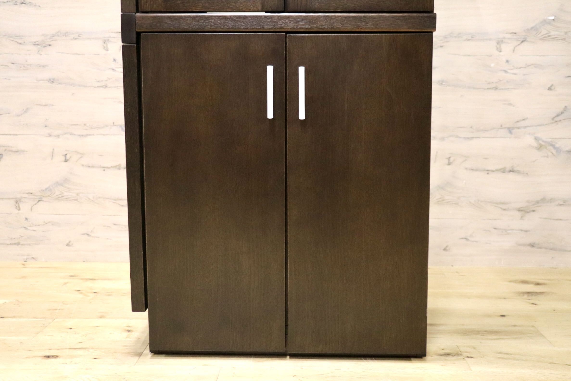 GMIK208○karimoku / カリモク カップボード ダイニングボード キャビネット ブックシェルフ 書棚 食器棚 アンティーク 国産家具