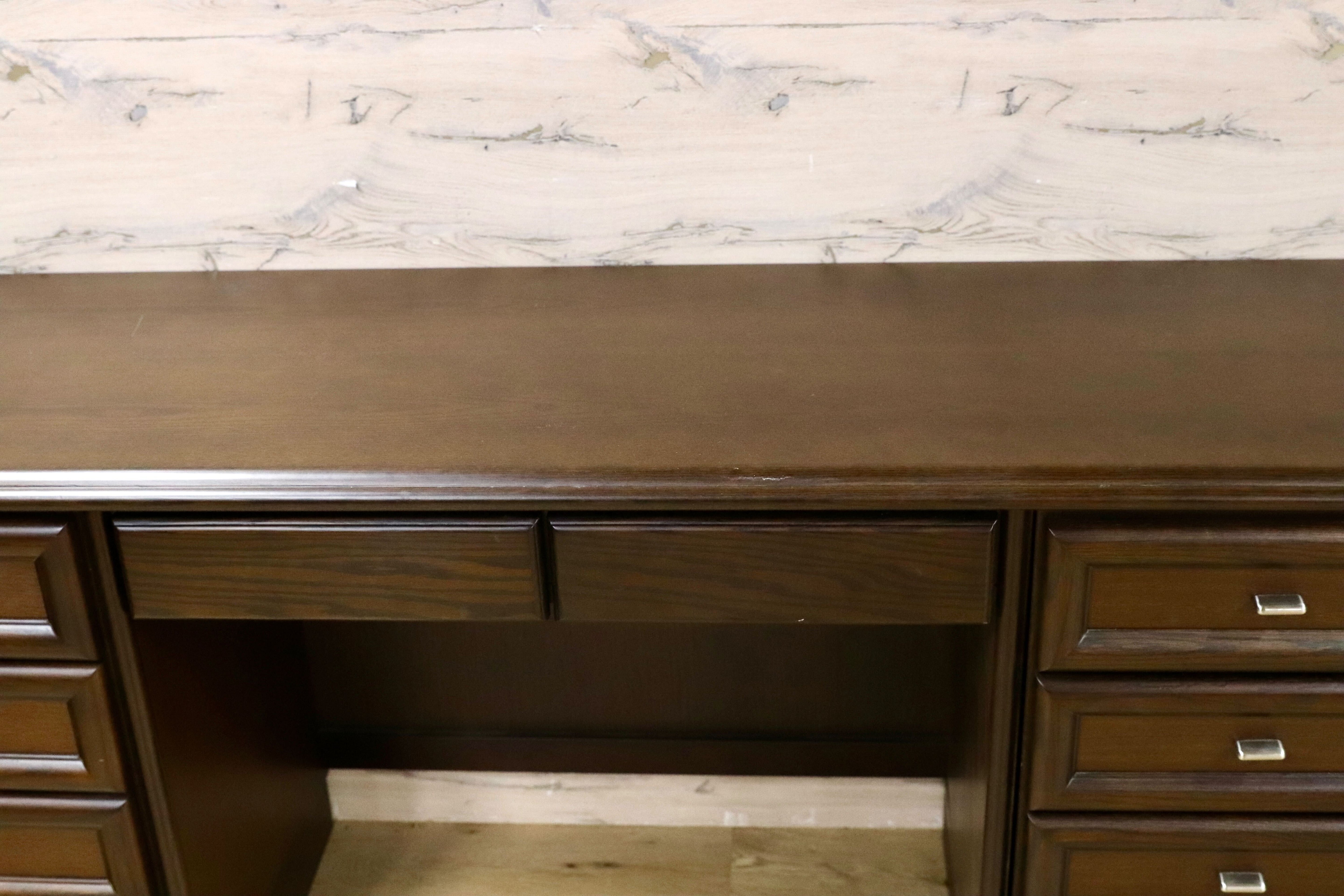 GMIK34○maruni / マルニ木工 システムデスク パソコンデスク 作業台 書斎机 国産家具 ユニットデスク 学習机 ヴィンテージ